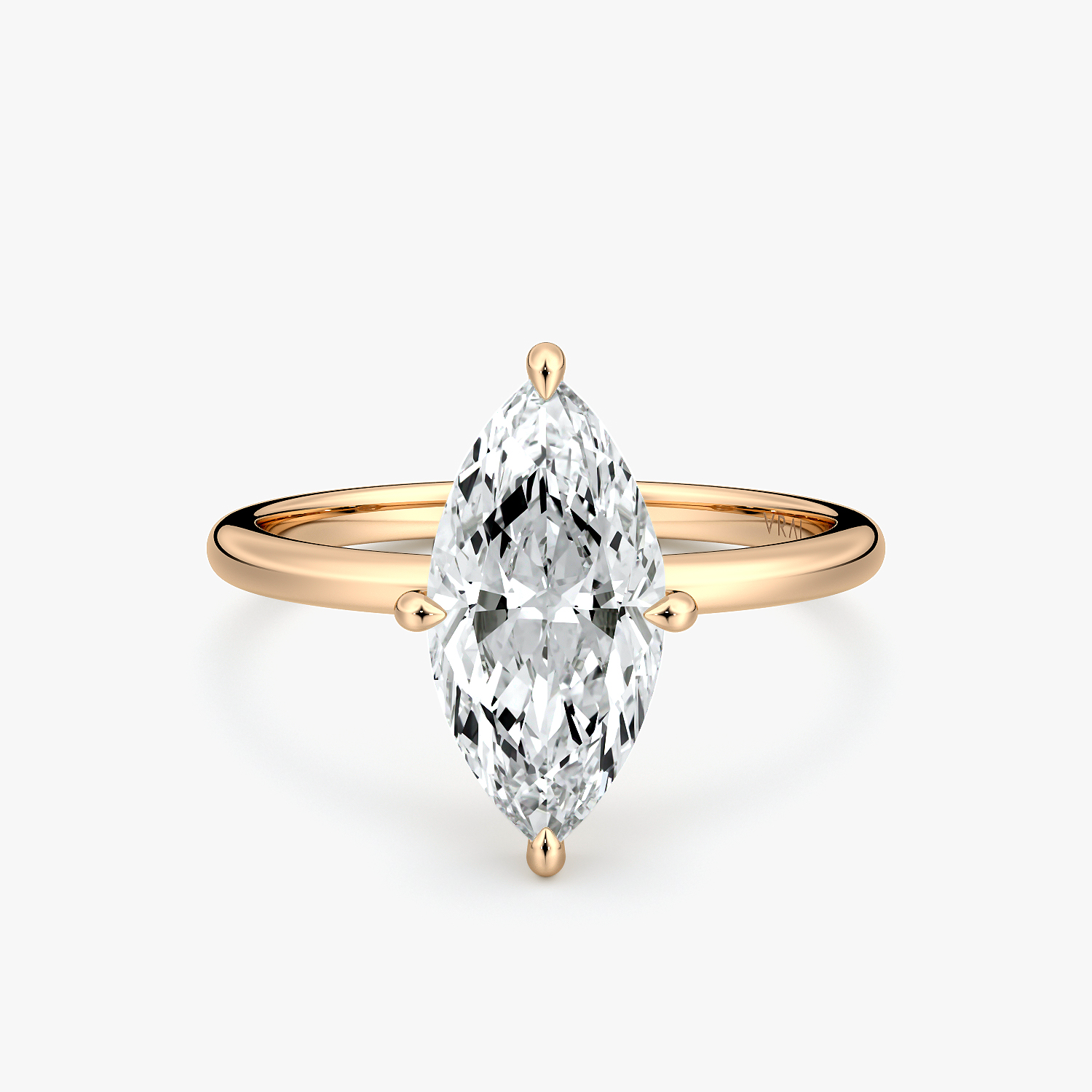 Compass Solitaire Marquise Engagement Ring | 14k Rose Gold