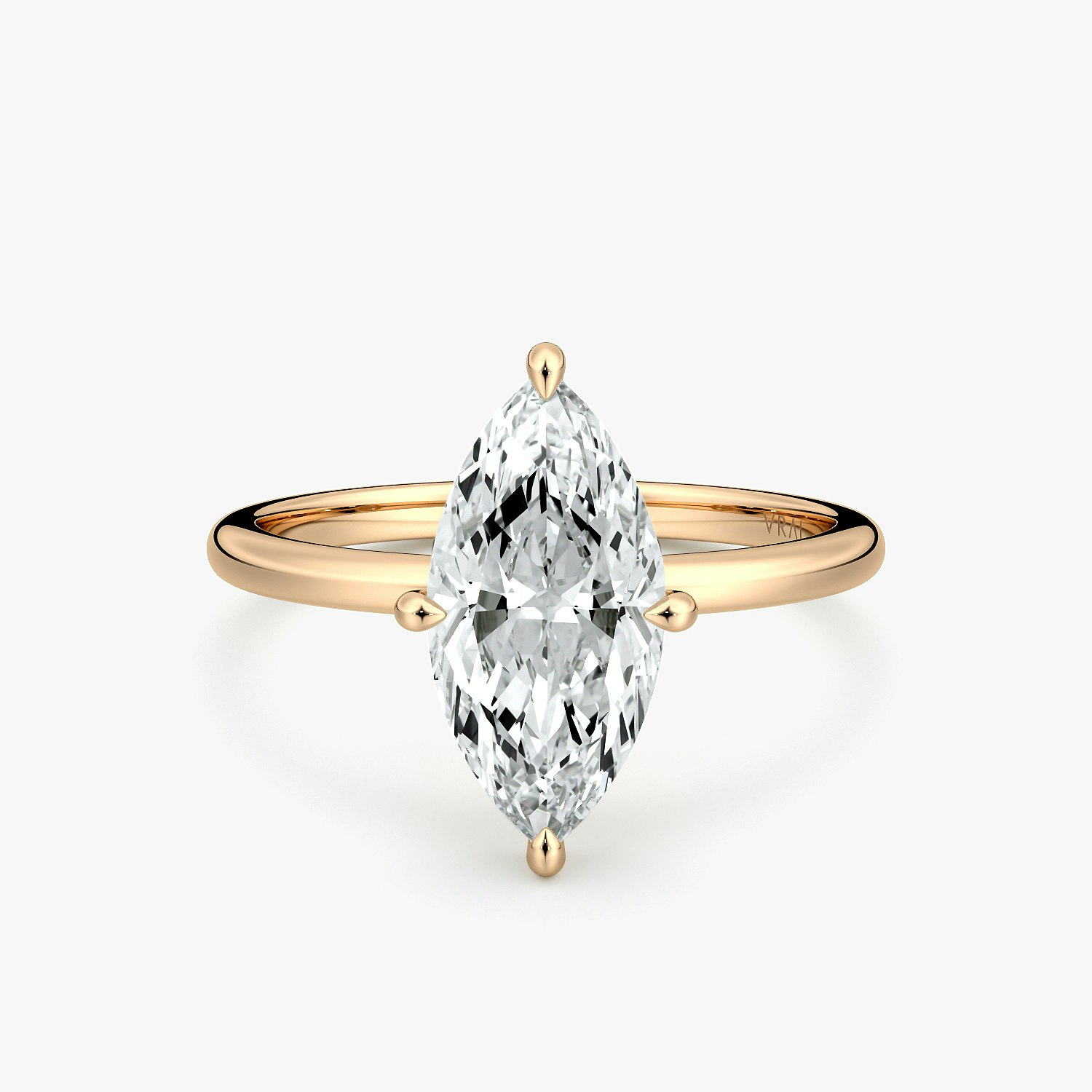 Compass Solitaire Marquise Engagement Ring | 14k Rose Gold