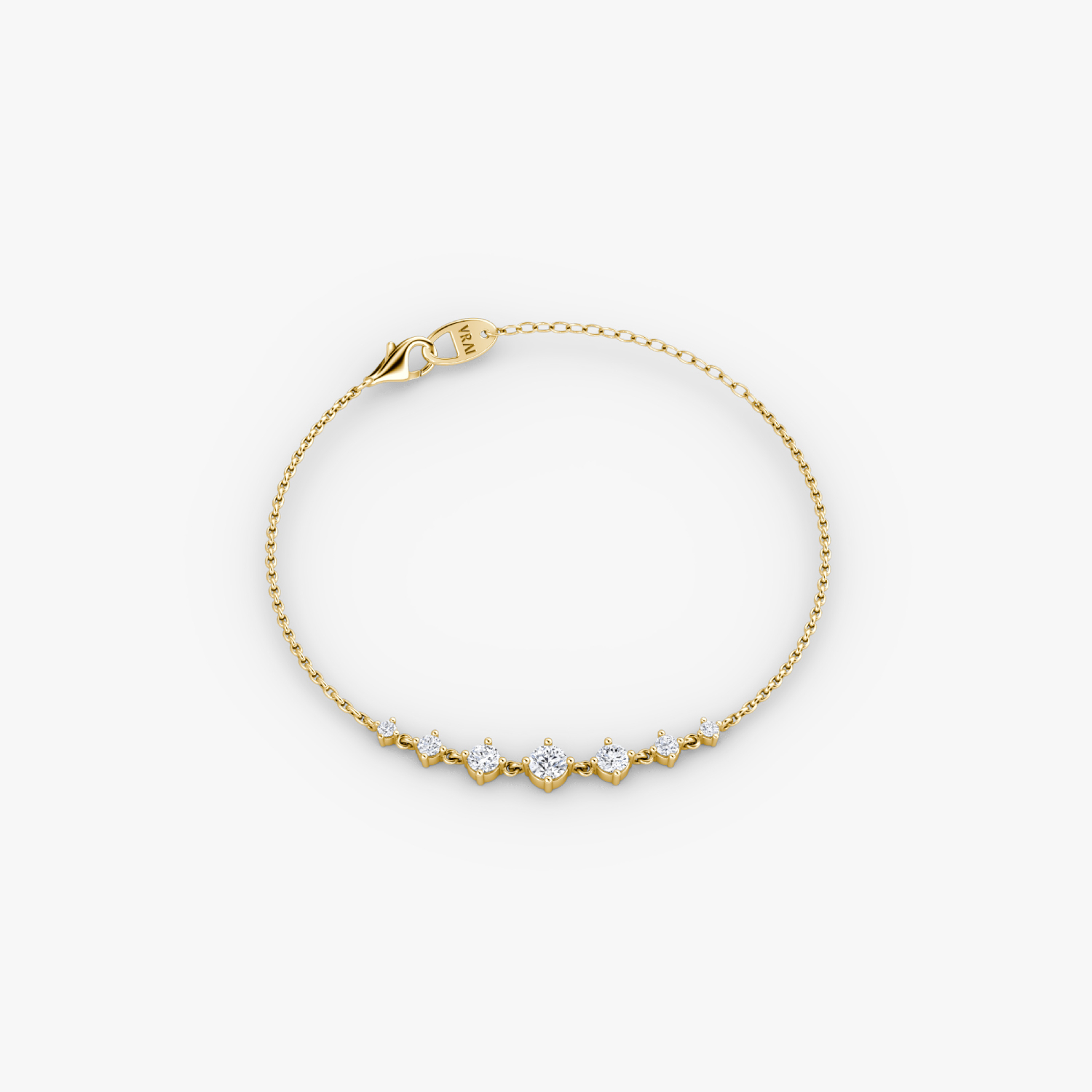 6.5 7" Linked Tennis Bracelet 14k Yellow Gold