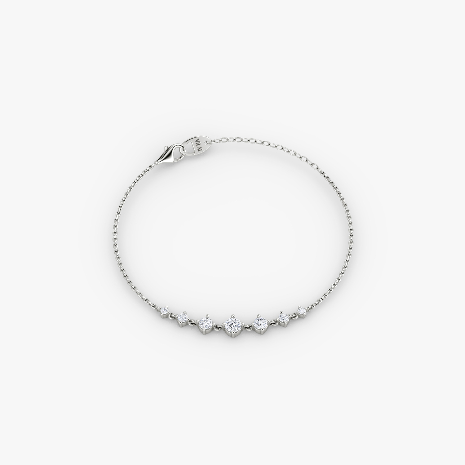 6.5 7" Linked Tennis Bracelet 14k White Gold