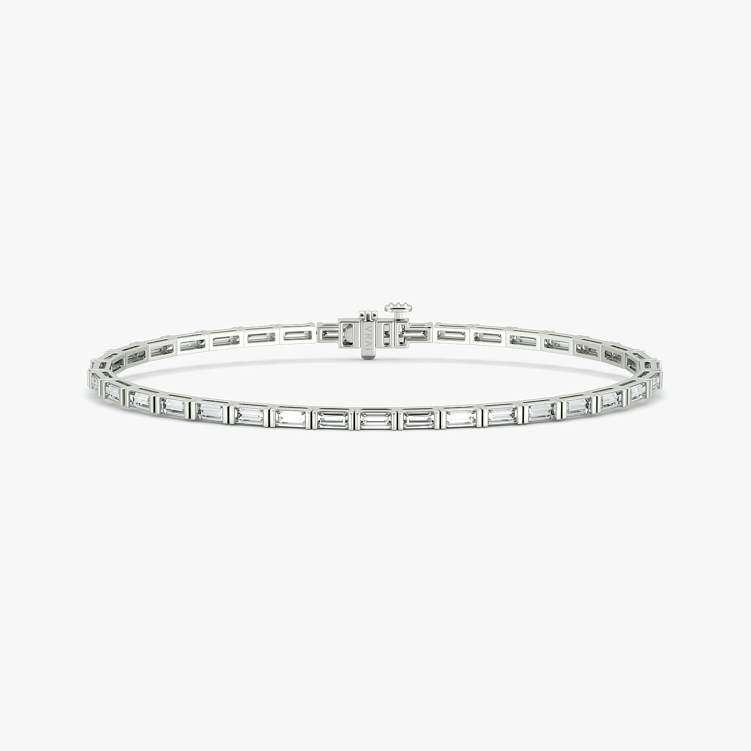 VRAI Baguette Tennis Bracelets | 14k White Gold