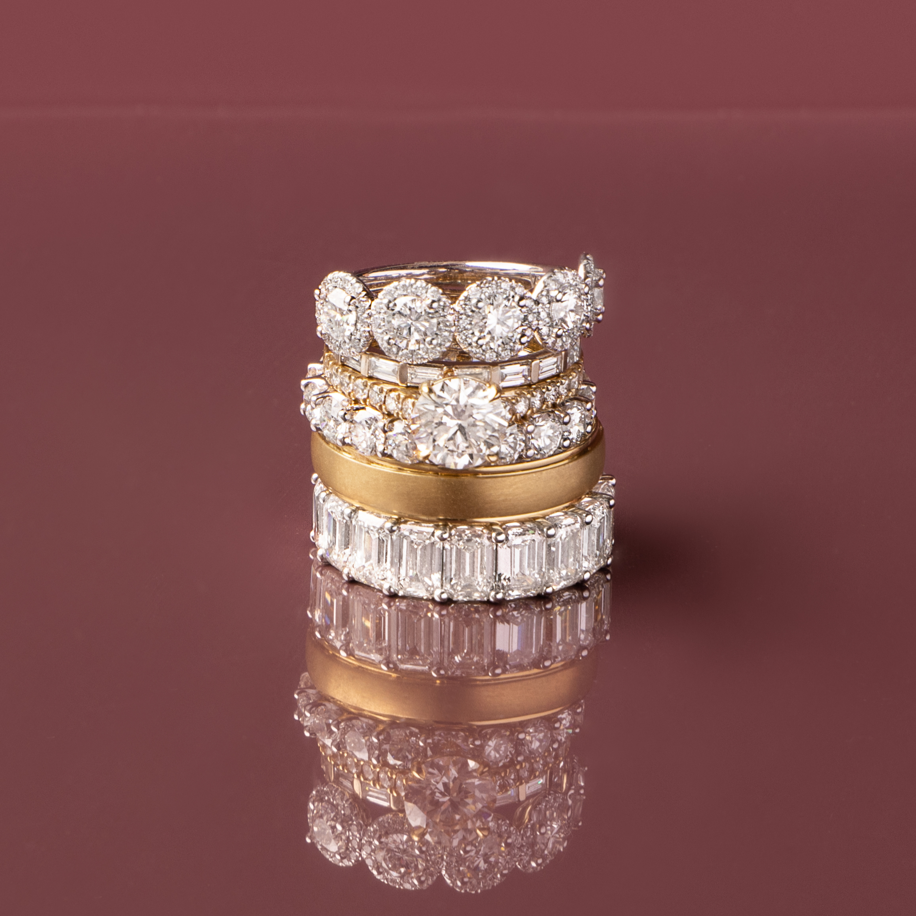 Wedding Bands with VRAI Created Diamonds VRAI