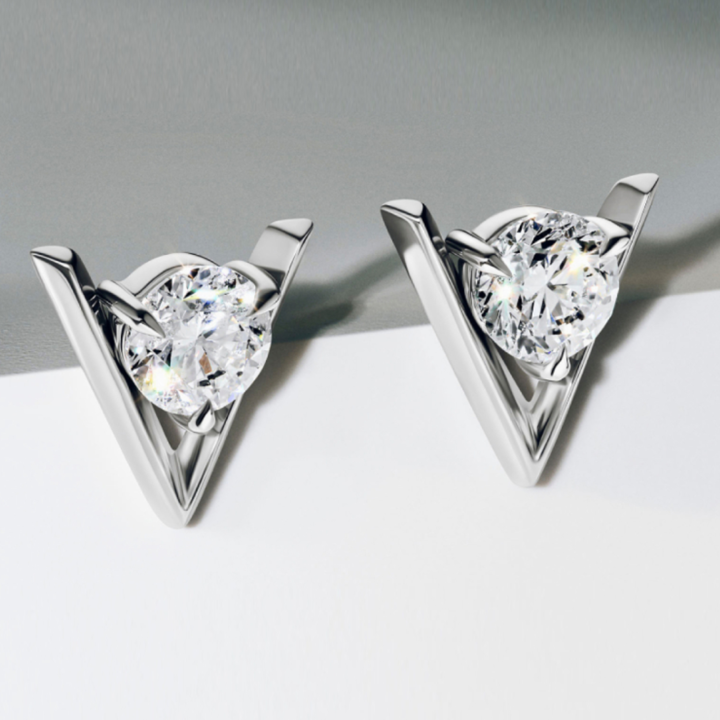 Elegant Earrings With VRAI Created Diamonds VRAI