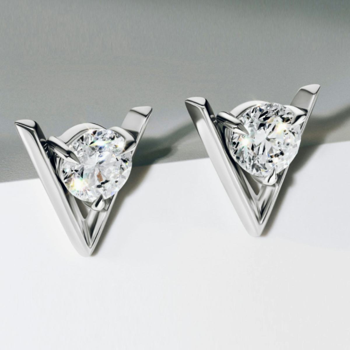 Elegant Earrings With VRAI Created Diamonds VRAI