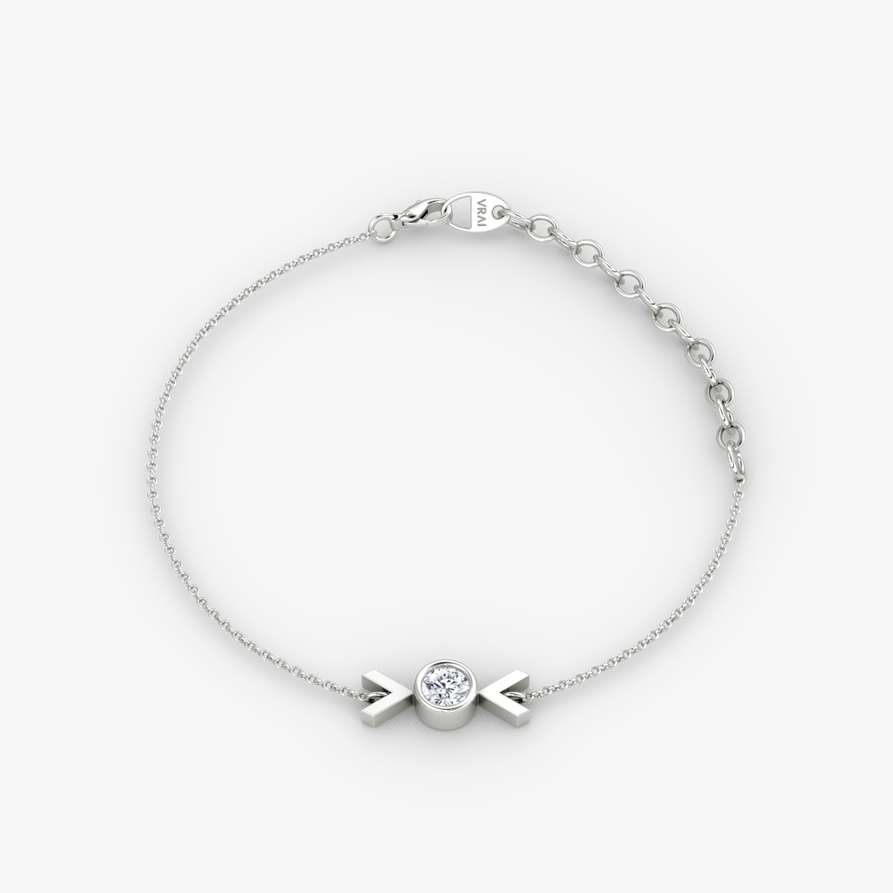 Arrow Bracelet in White-gold | 0.25ct carat Princess Cut VRAI