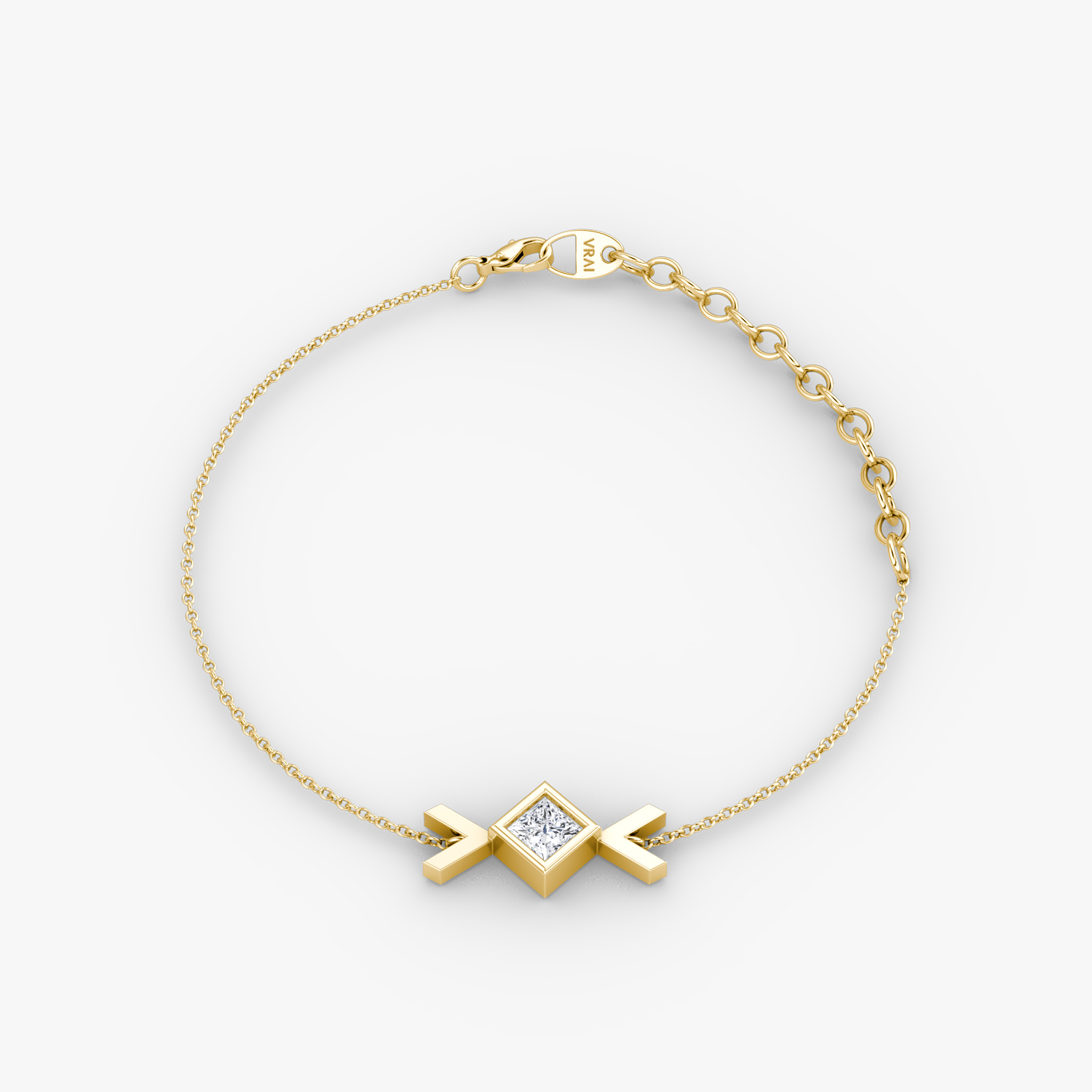 Arrow Bracelet in White-gold | 0.25ct carat Princess Cut VRAI