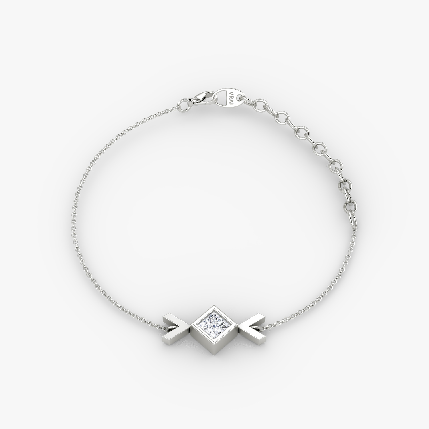 Arrow Bracelet 14k White Gold 1 4 carat Princess Cut Created Diamond