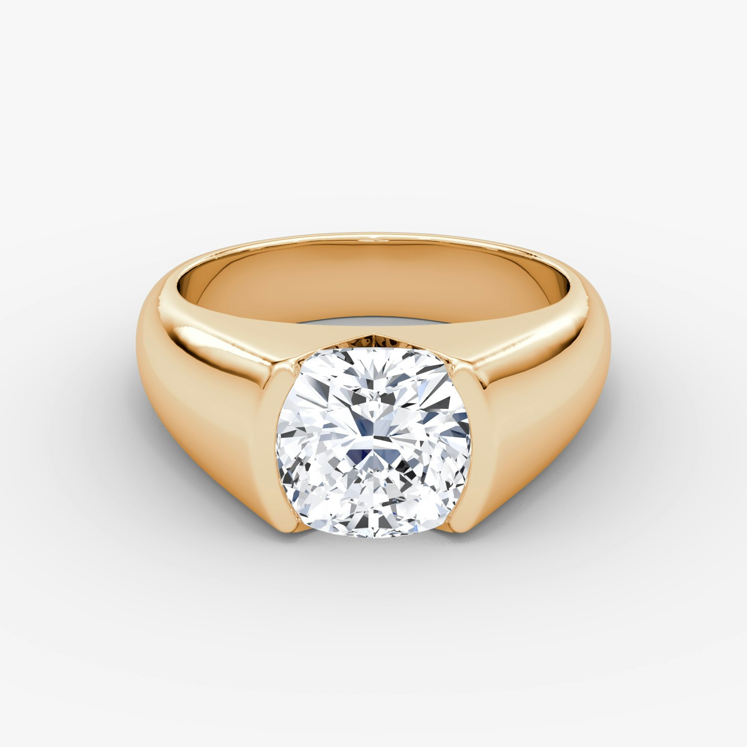 Statement Signet Cushion Engagement Ring | 14k Rose Gold