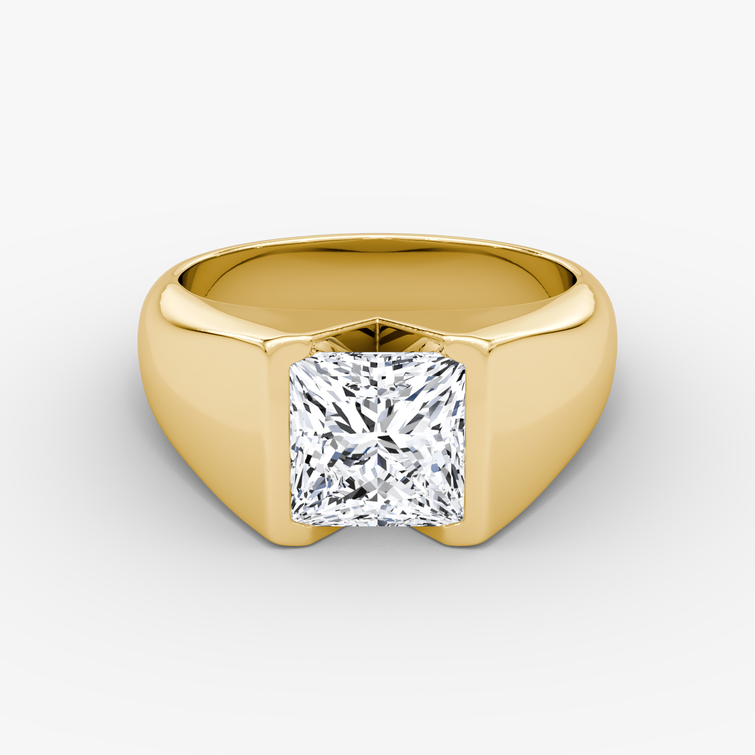 Statement Signet Princess Engagement Ring | 18k Yellow Gold