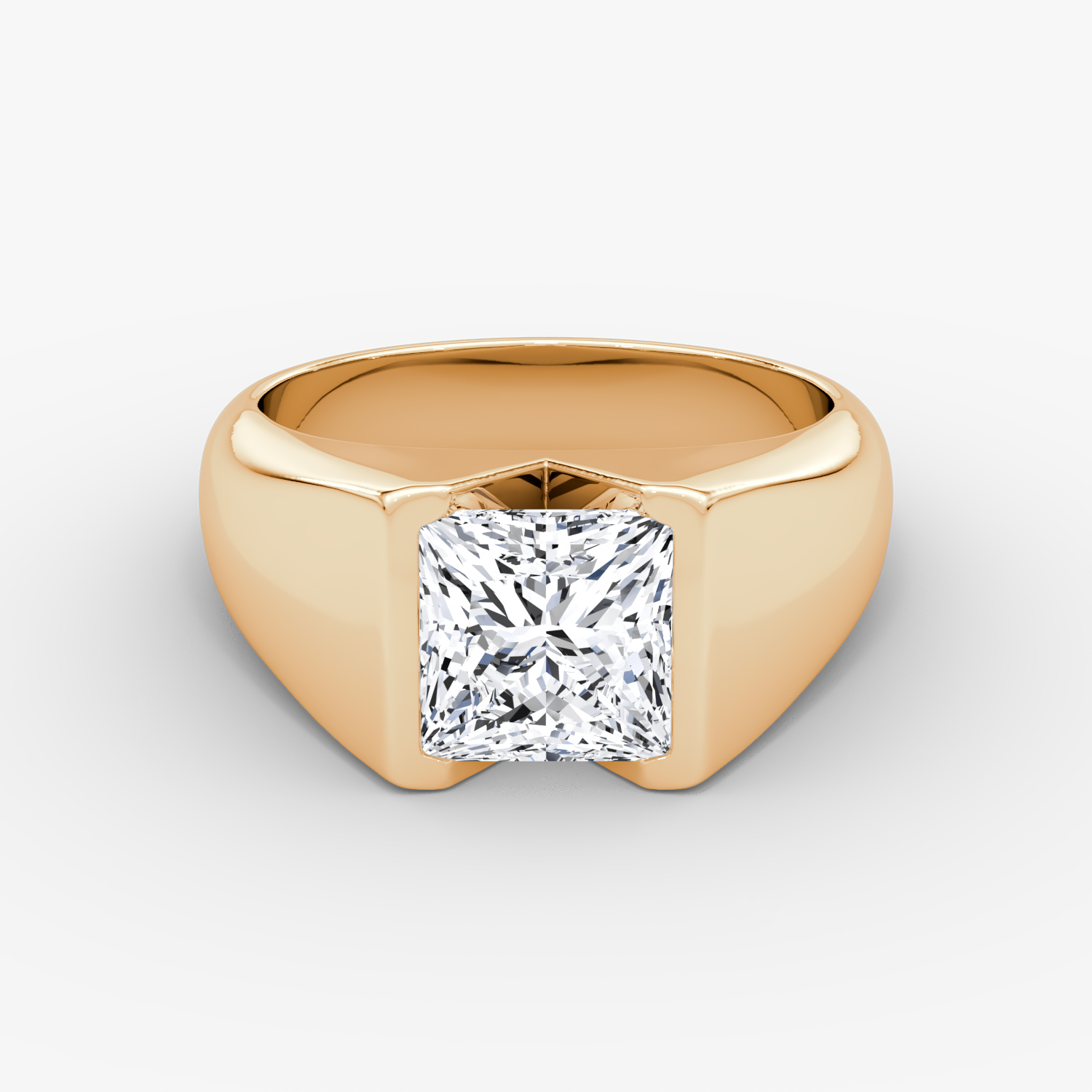 Statement Signet Princess Engagement Ring | 14k Rose Gold