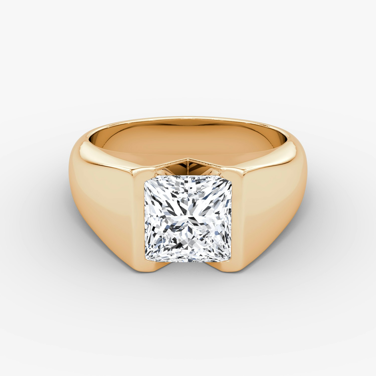 Statement Signet Princess Engagement Ring | 14k Rose Gold
