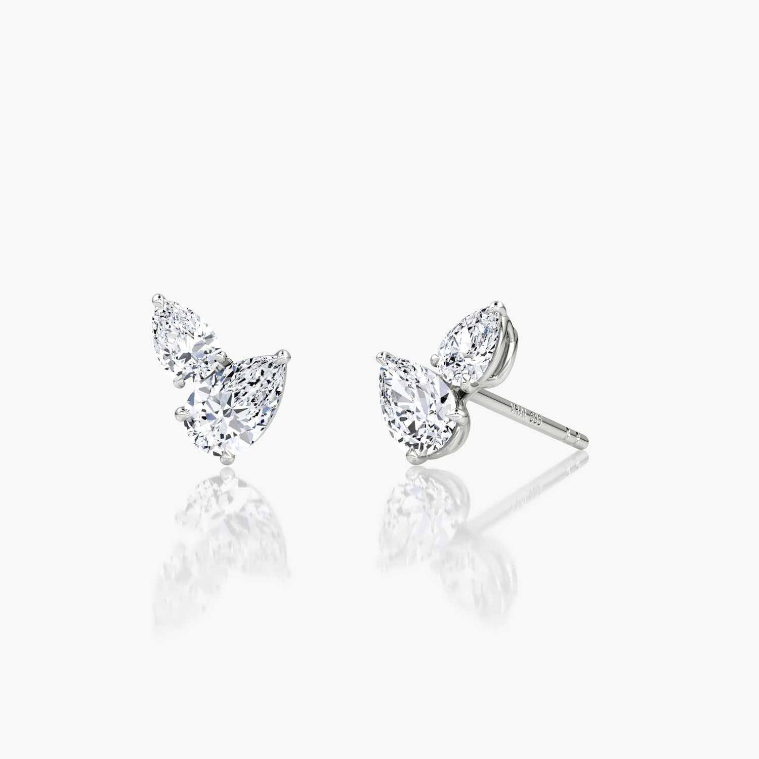 VRAI Toi et Moi Echo Stud Pear Earrings | Sterling Silver