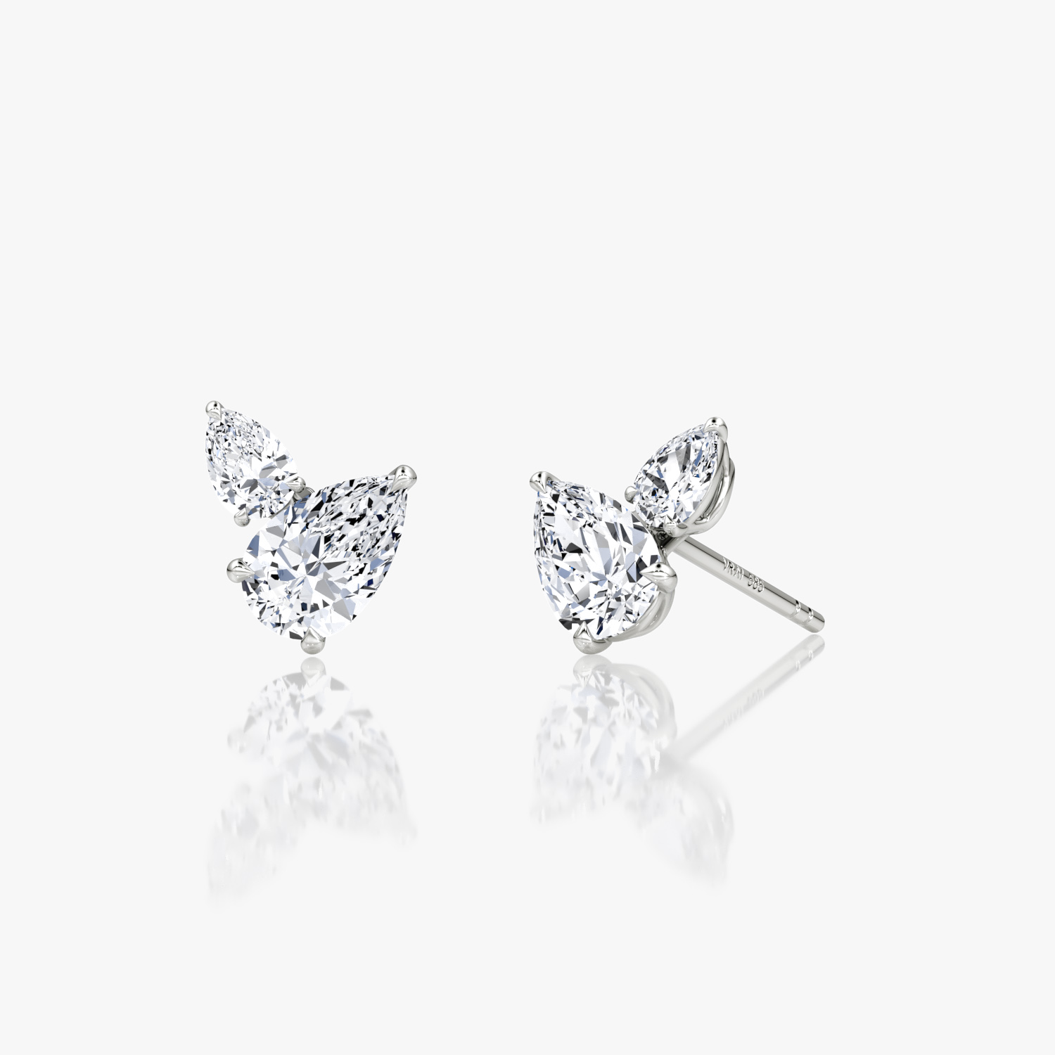 VRAI Toi et Moi Echo Stud Pear Earrings | Sterling Silver