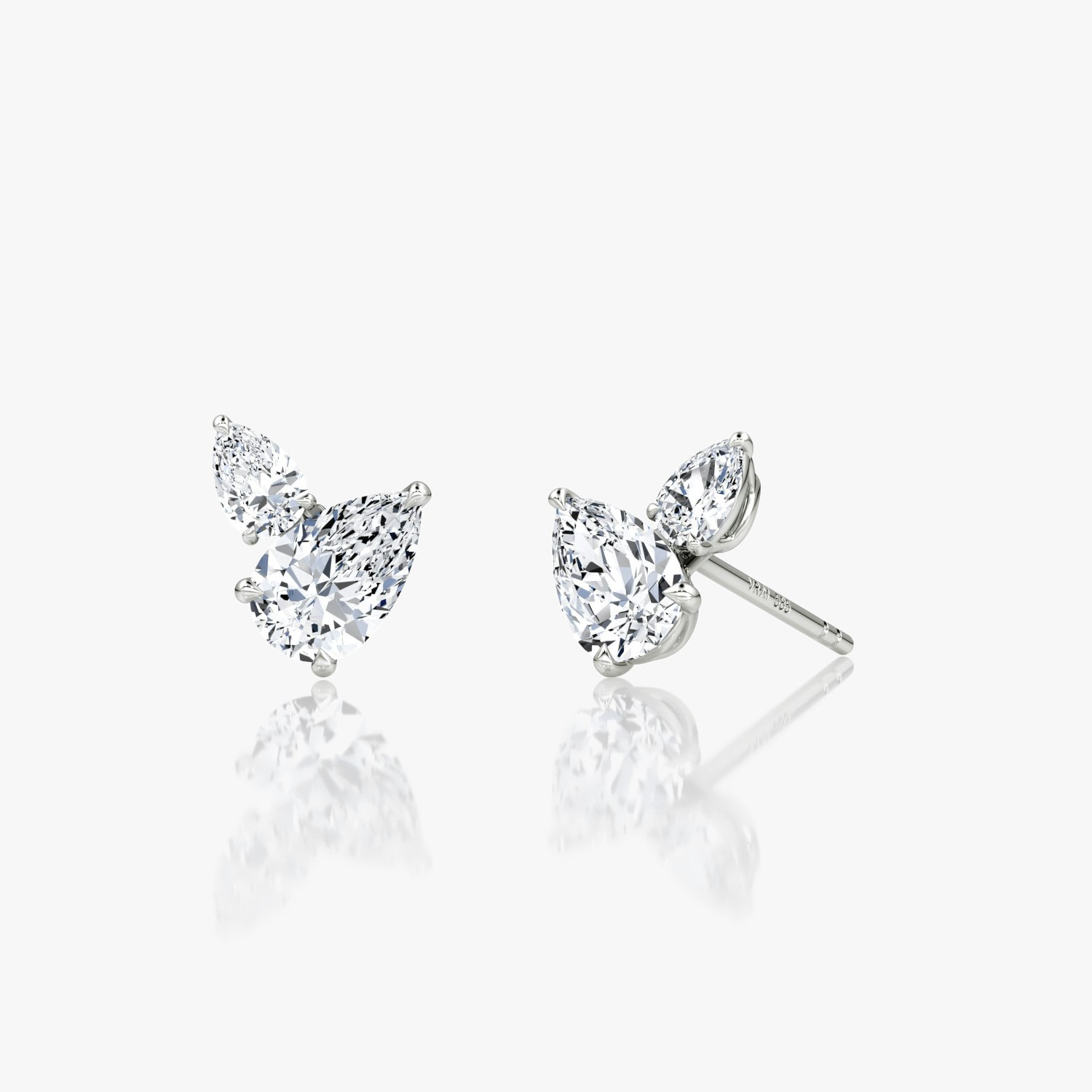 VRAI Toi et Moi Echo Stud Pear Earrings | Sterling Silver