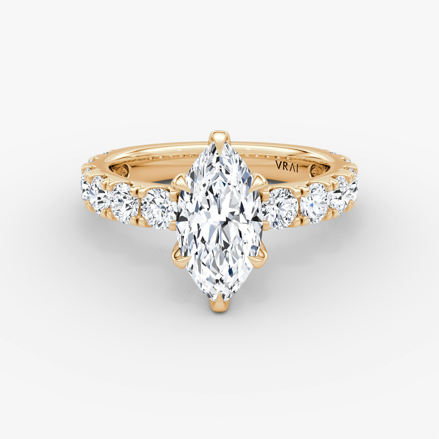 Amour Eternity Marquise Engagement Ring | 14k Rose Gold