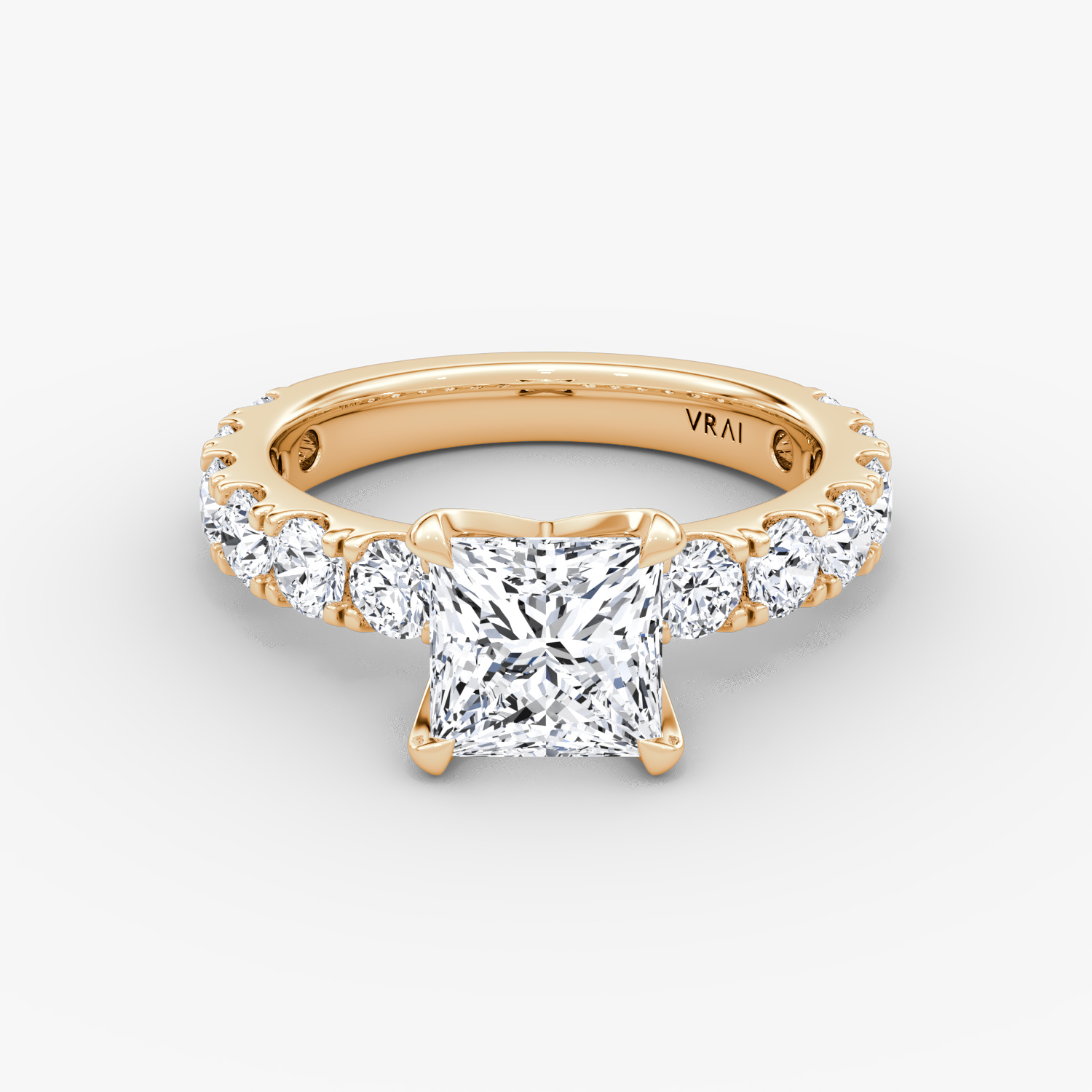 Amour Eternity Princess Engagement Ring | 14k Rose Gold