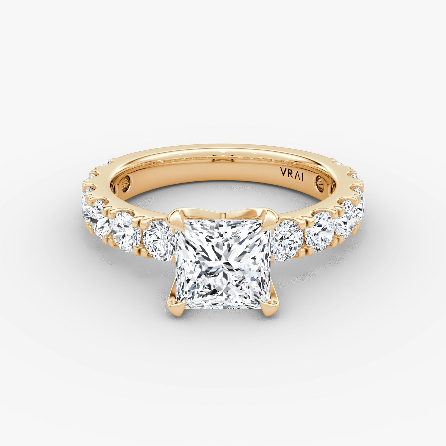 Amour Eternity Princess Engagement Ring | 14k Rose Gold