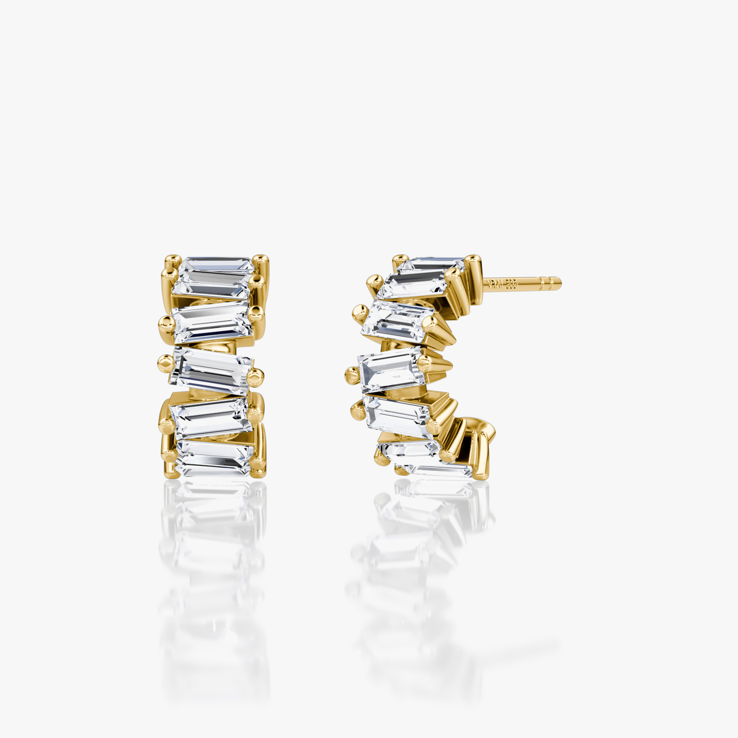Baguette Hoop 14k Yellow Gold