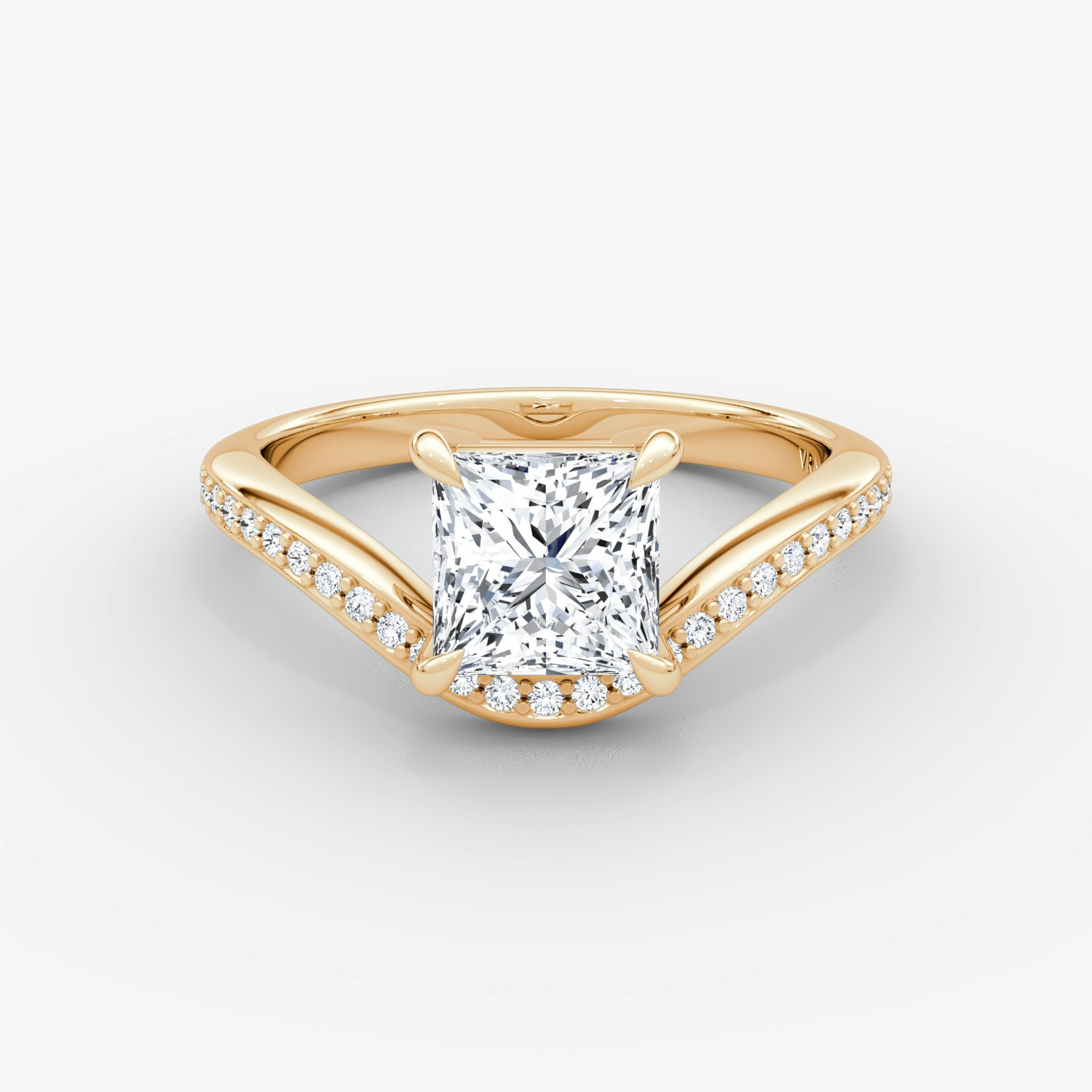 Curve Princess Engagement Ring | 14k Rose Gold