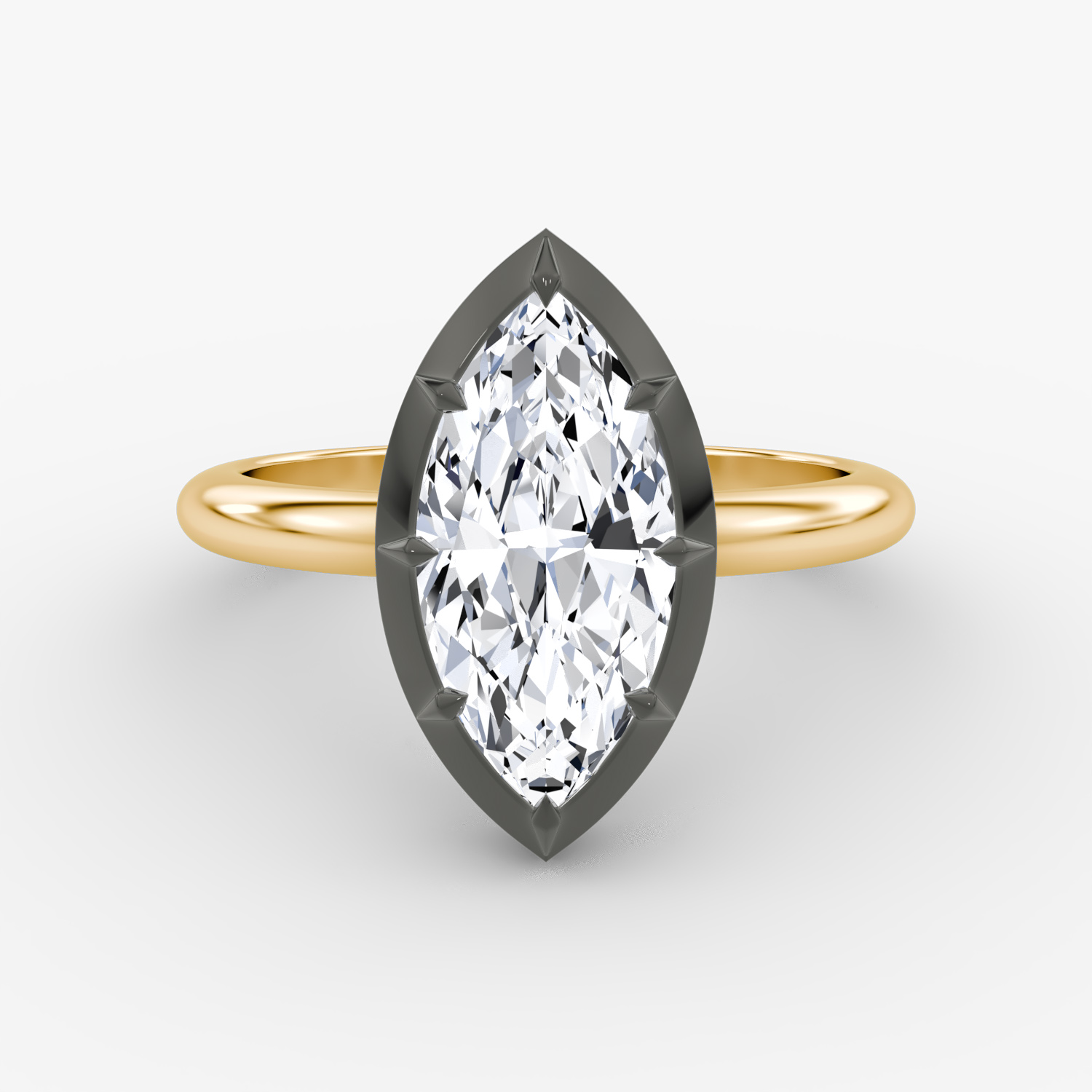 Georgian Marquise Two-Tone Ring