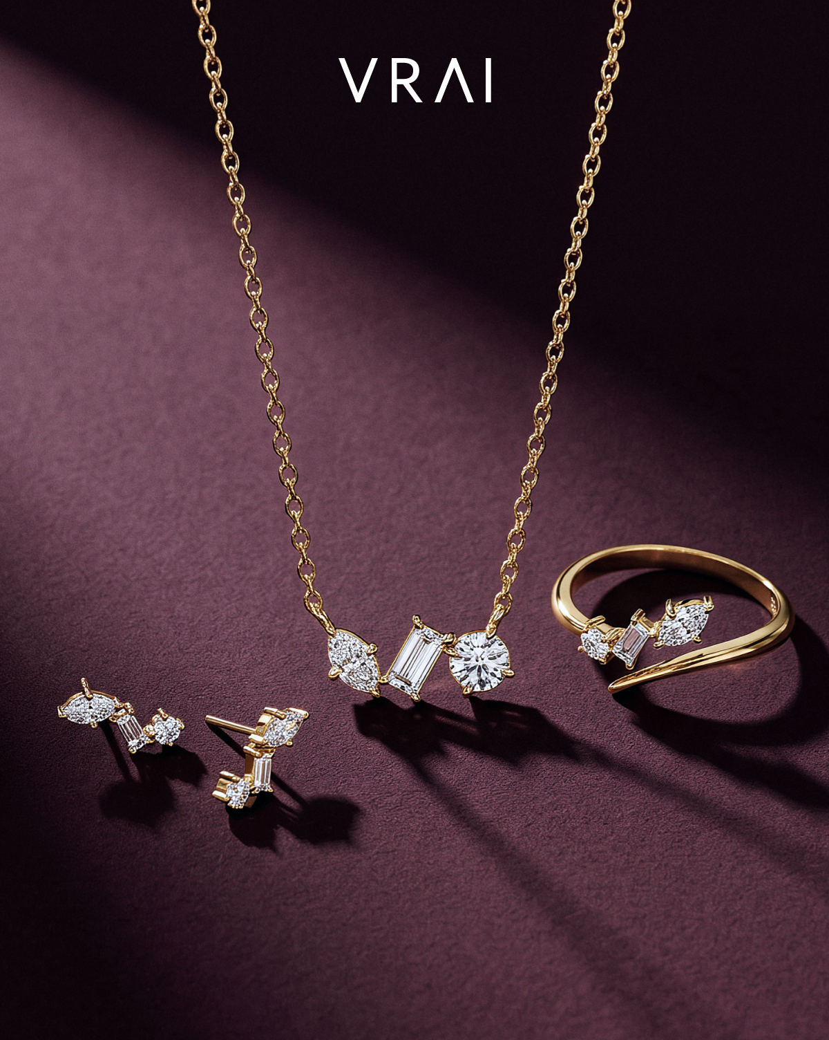 Explore fine jewelry with VRAI created diamonds that’s ready to ship and gift. 