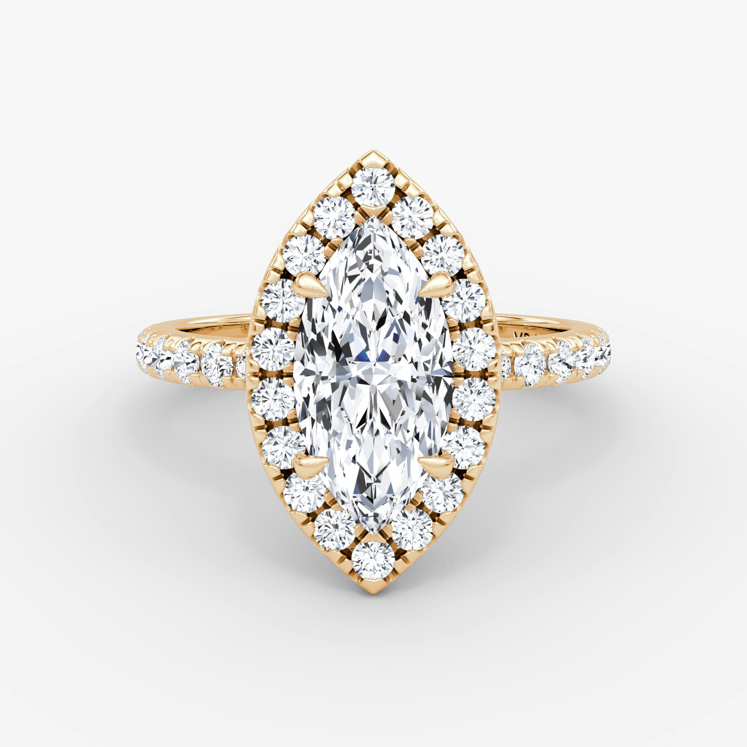 Halo Marquise Engagement Ring | 14k Rose Gold