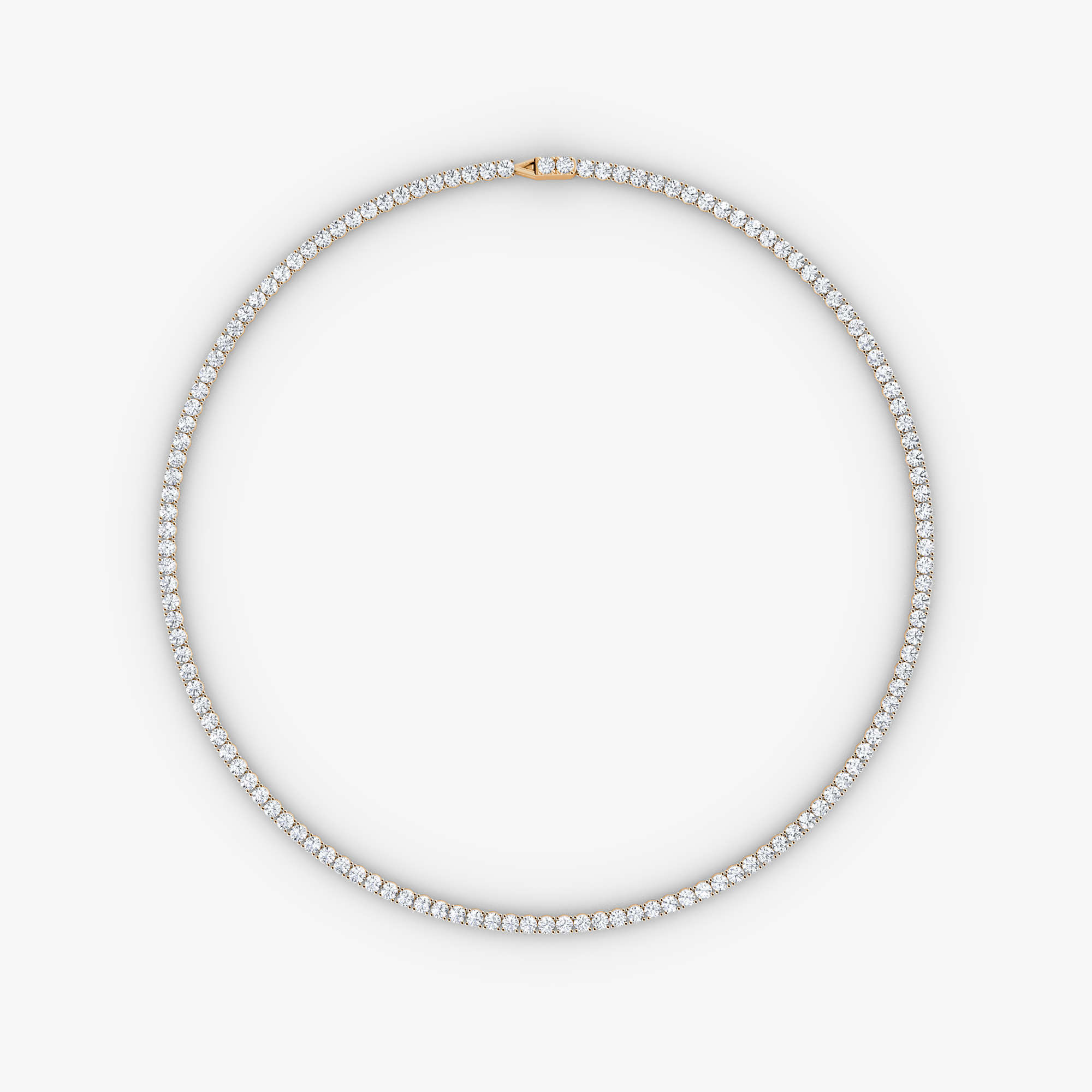 VRAI Classic Tennis Round Brilliant Necklaces | 14k Rose Gold