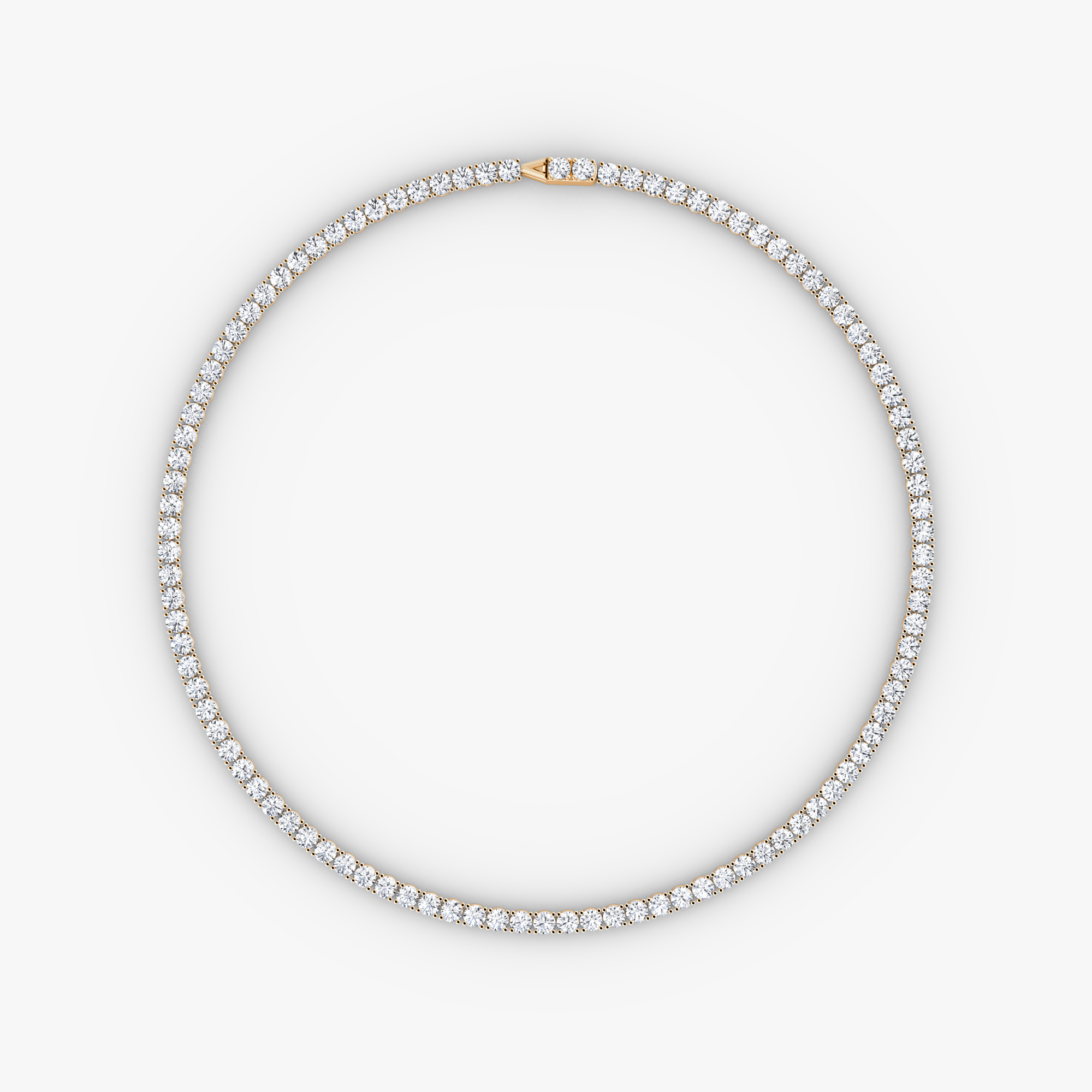 VRAI Classic Tennis Round Brilliant Necklaces | 14k Rose Gold