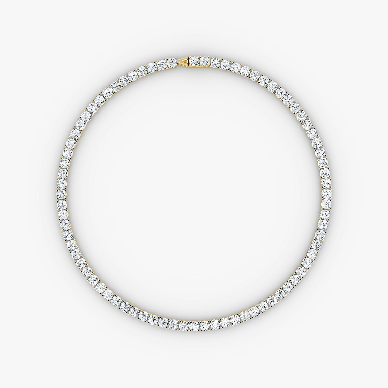 VRAI Classic Tennis Round Brilliant Necklaces | 14k Yellow Gold