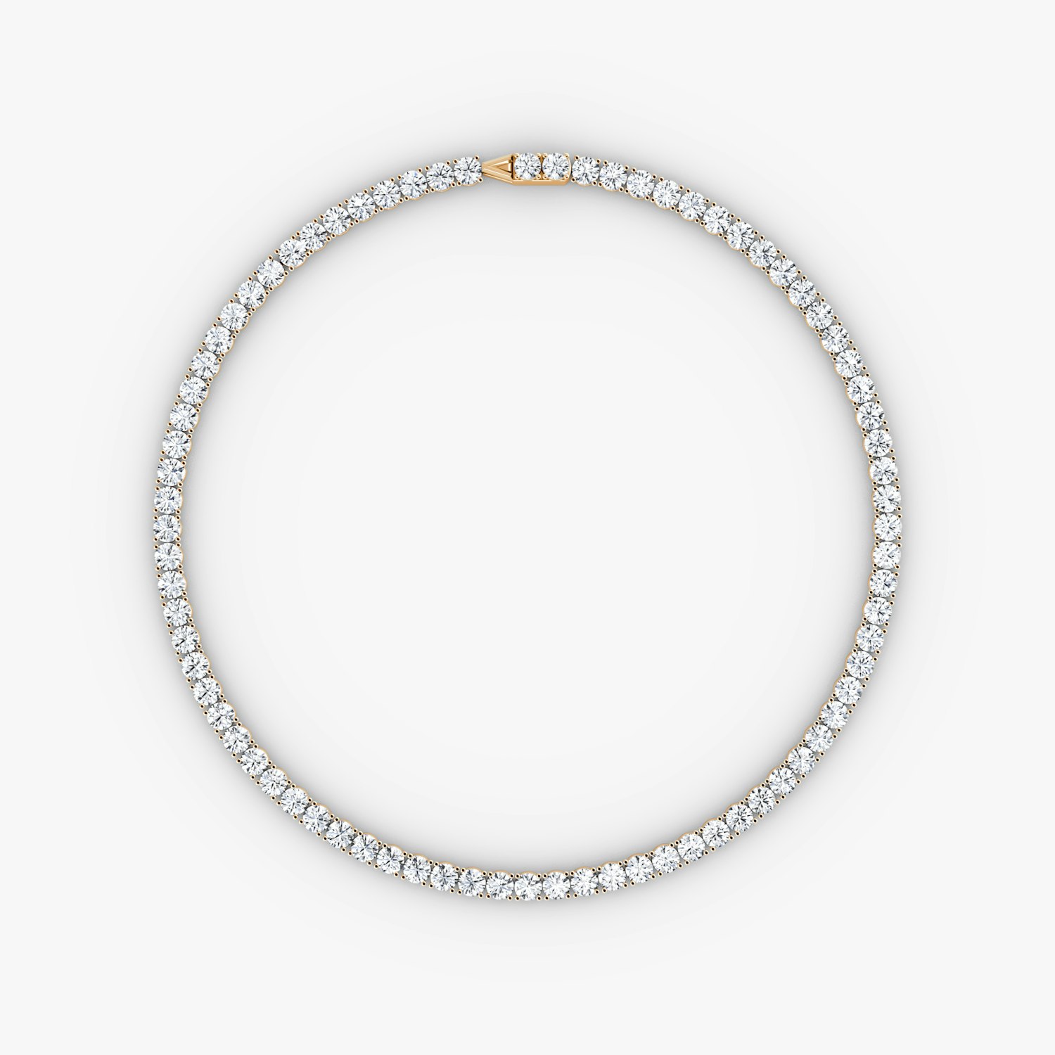 VRAI Classic Tennis Round Brilliant Necklaces | 14k Rose Gold
