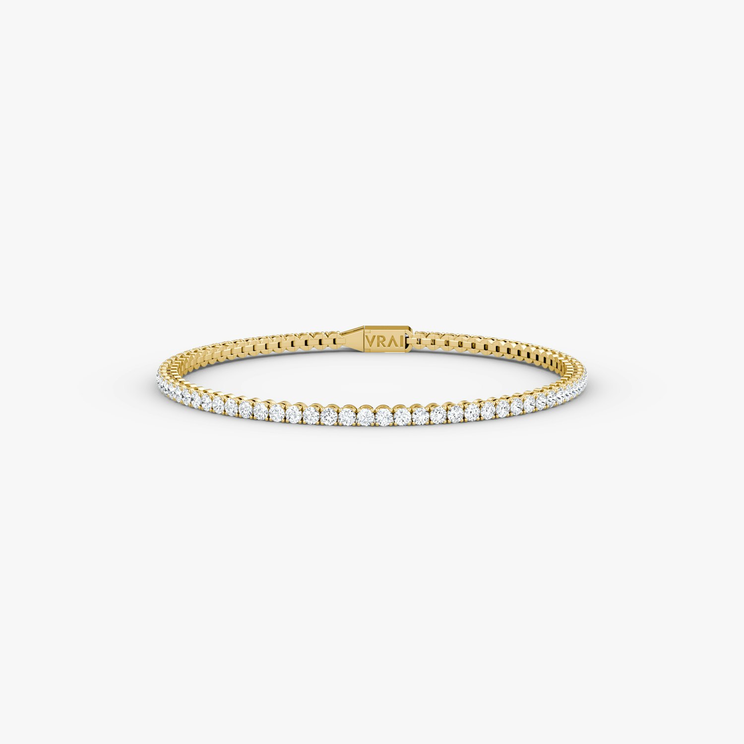 VRAI Classic Tennis Round Brilliant Bracelets | 14k Yellow Gold