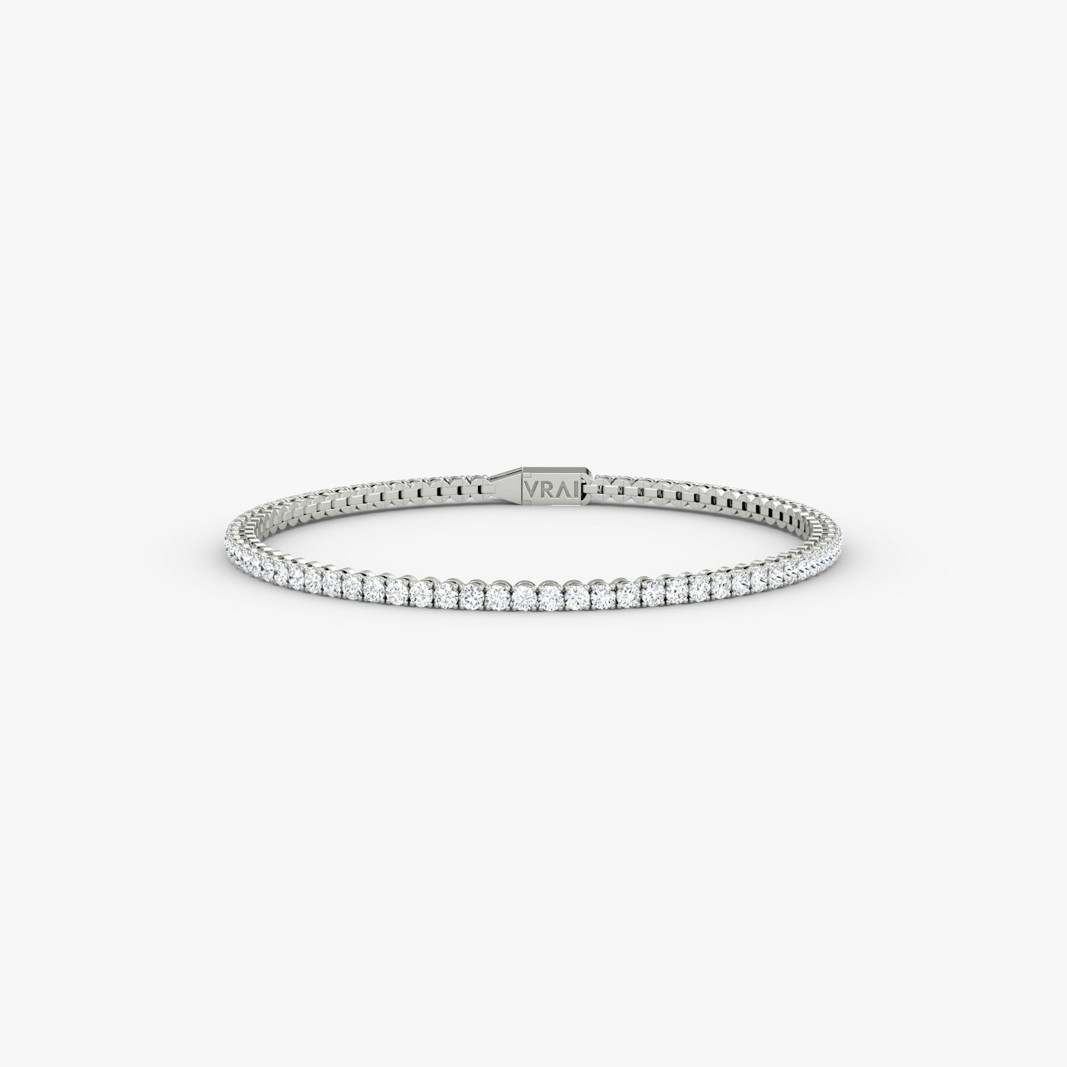 VRAI Classic Tennis Round Brilliant Bracelets | 14k White Gold