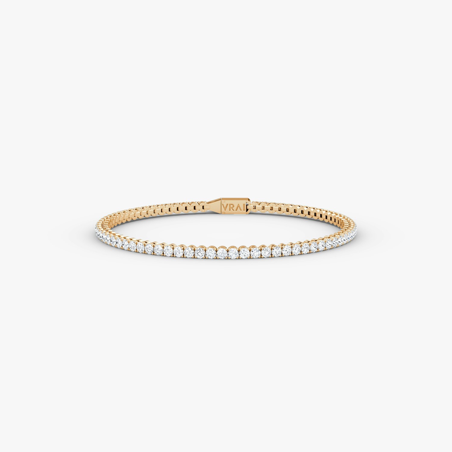 VRAI Classic Tennis Round Brilliant Bracelets | 14k Rose Gold