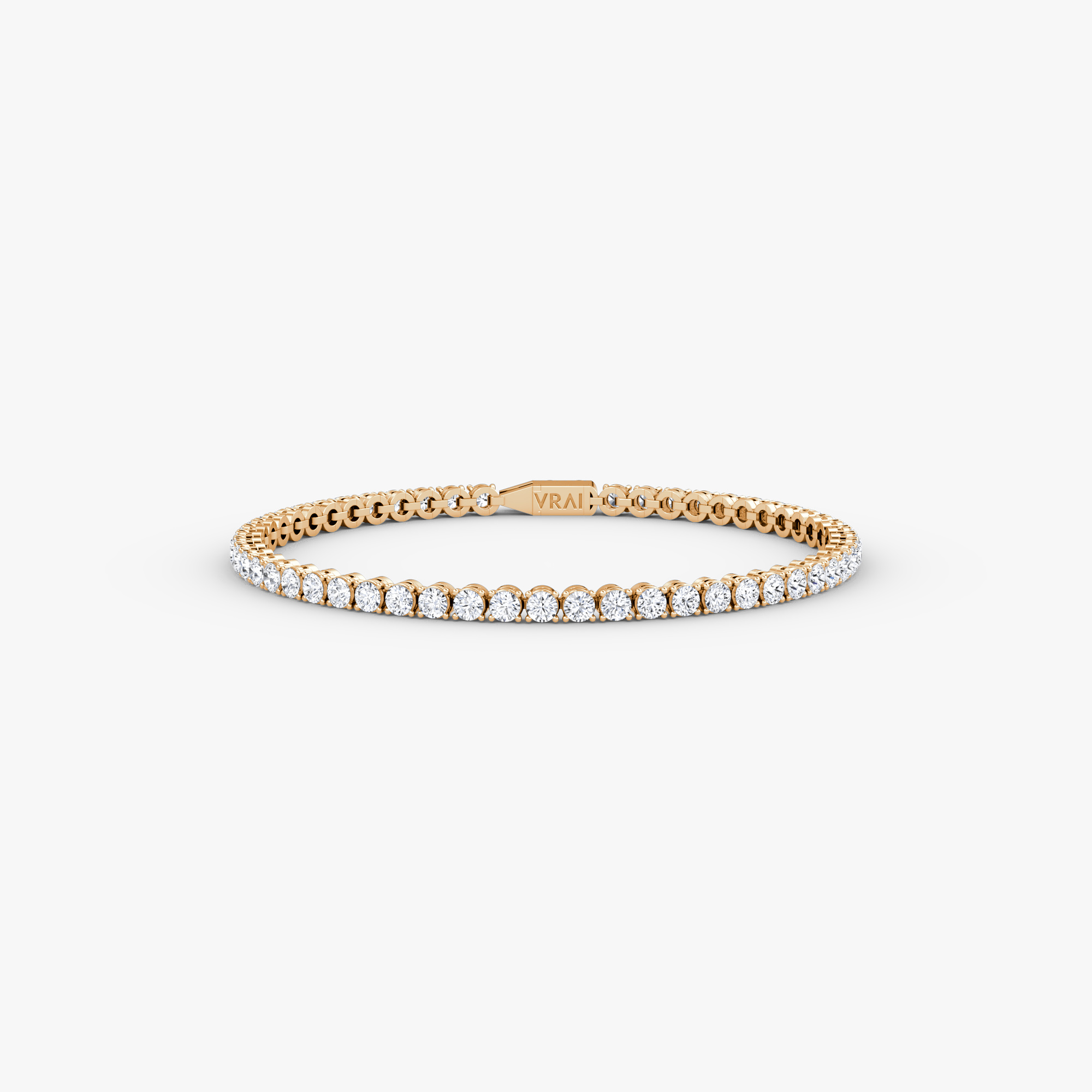 VRAI Classic Tennis Round Brilliant Bracelets | 14k Rose Gold