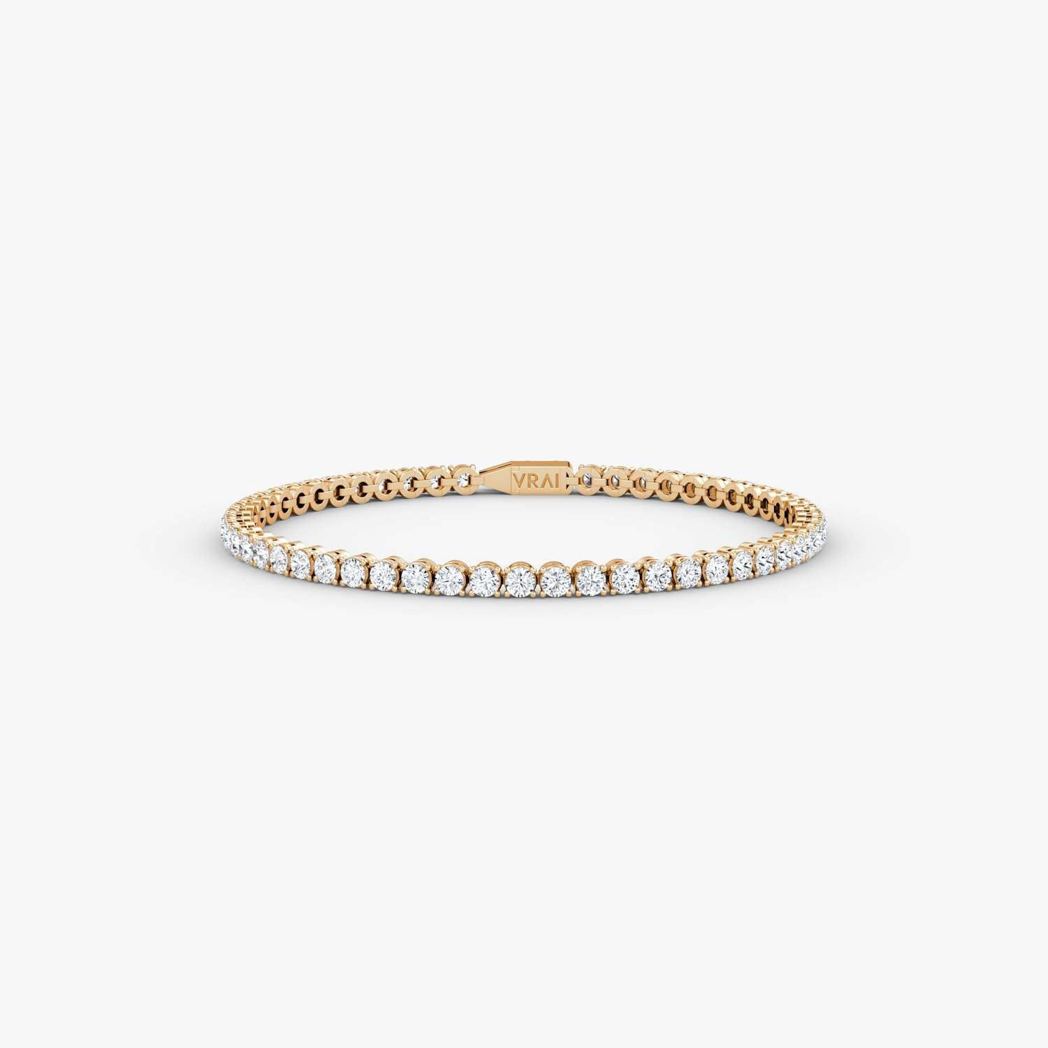 VRAI Classic Tennis Round Brilliant Bracelets | 14k Rose Gold
