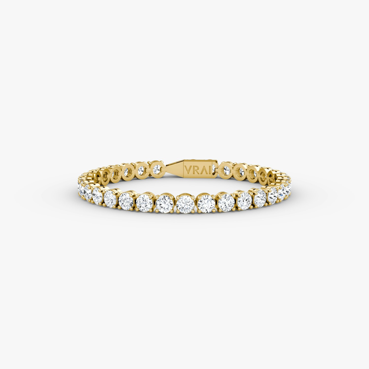 VRAI Classic Tennis Round Brilliant Bracelets | 14k Yellow Gold