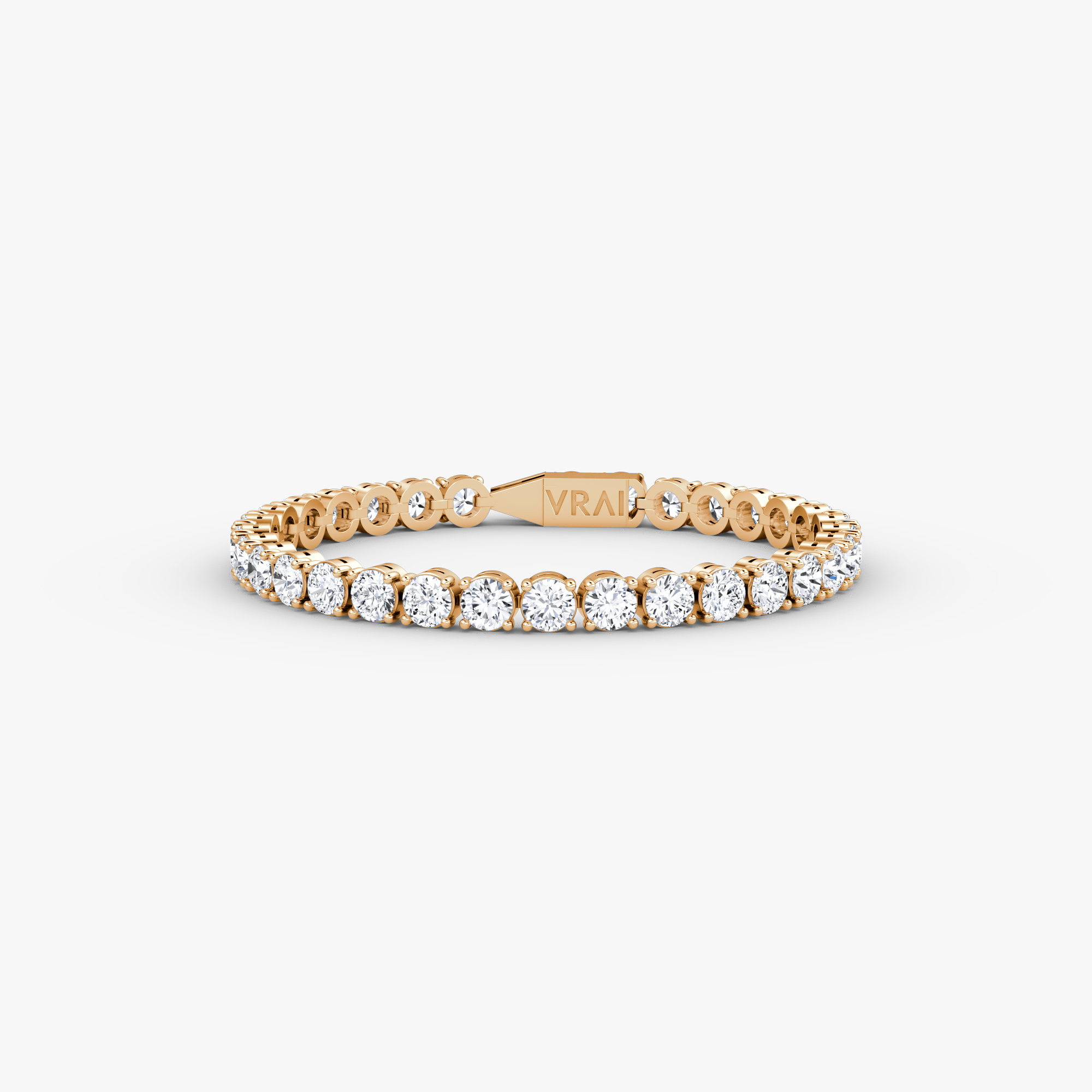 VRAI Classic Tennis Round Brilliant Bracelets | 14k Rose Gold
