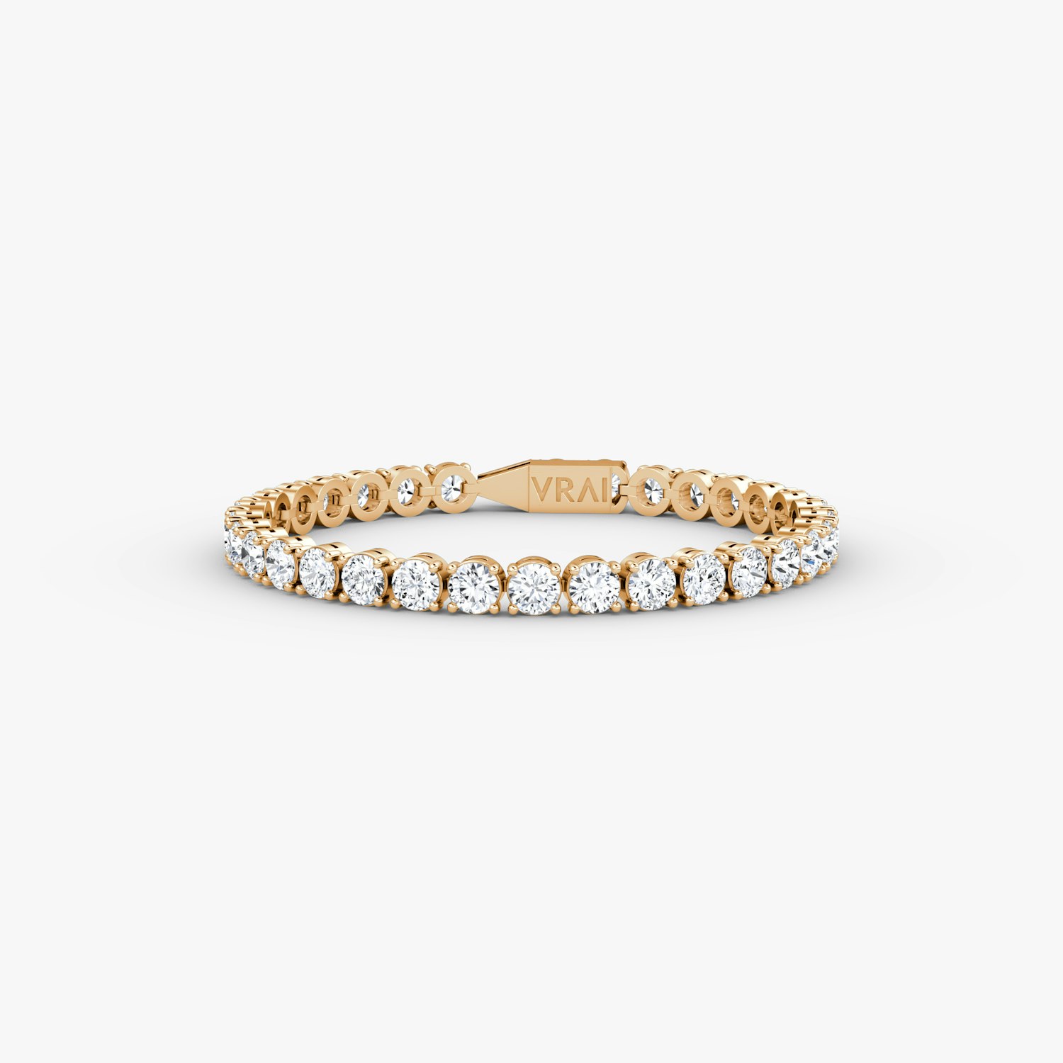 VRAI Classic Tennis Round Brilliant Bracelets | 14k Rose Gold