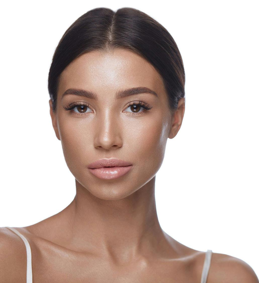 Tan woman's face