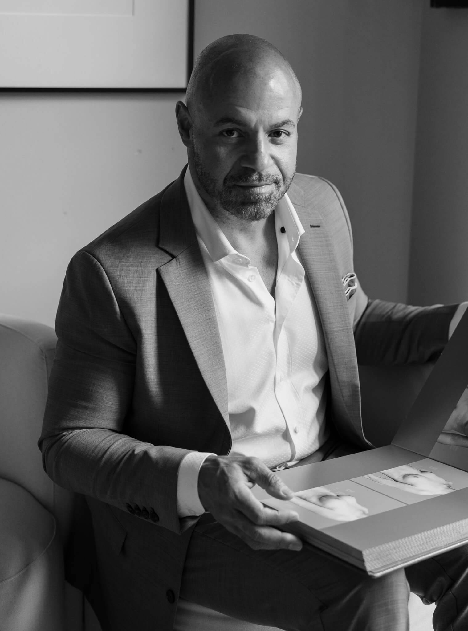 Black and white photo of Dr. Pratt