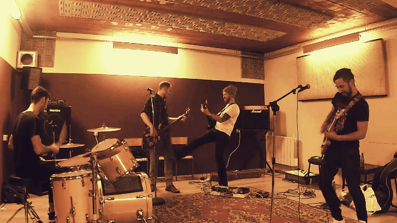 music rehearsal Cat Rodeo at HBS studio