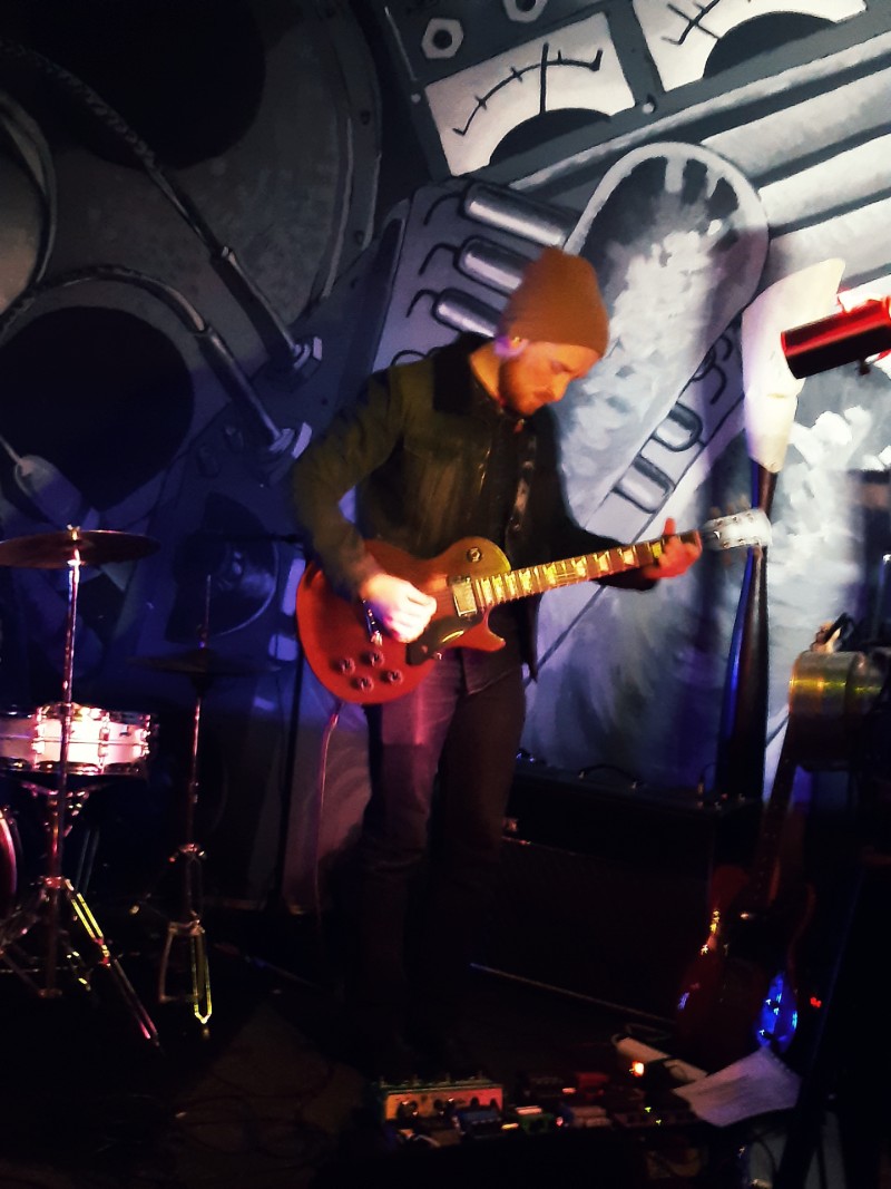 Jimmy guitarist of Cat Rodeo at La Comedia concert