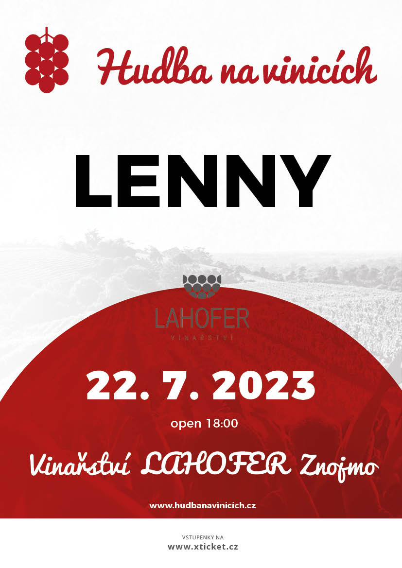 Hudba na vinicích 2023 - Lenny - Dobšice | Dobšice | 22. 7. 2023