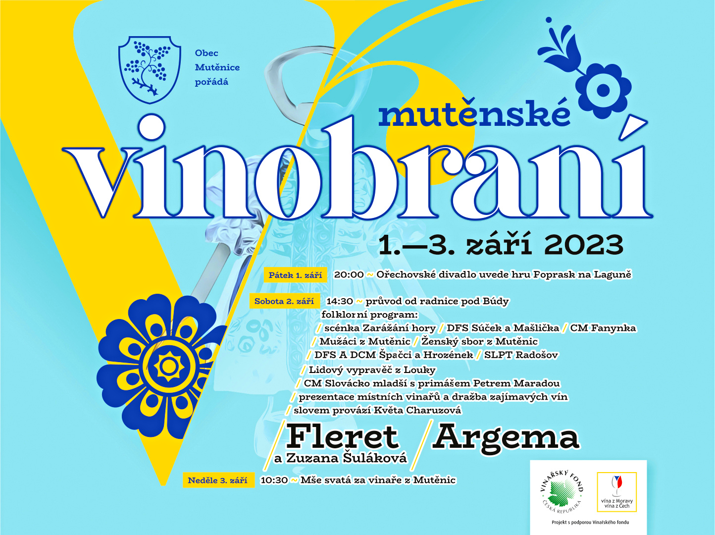 Mutěnské vinobraní Vína z Moravy a vína z Čech