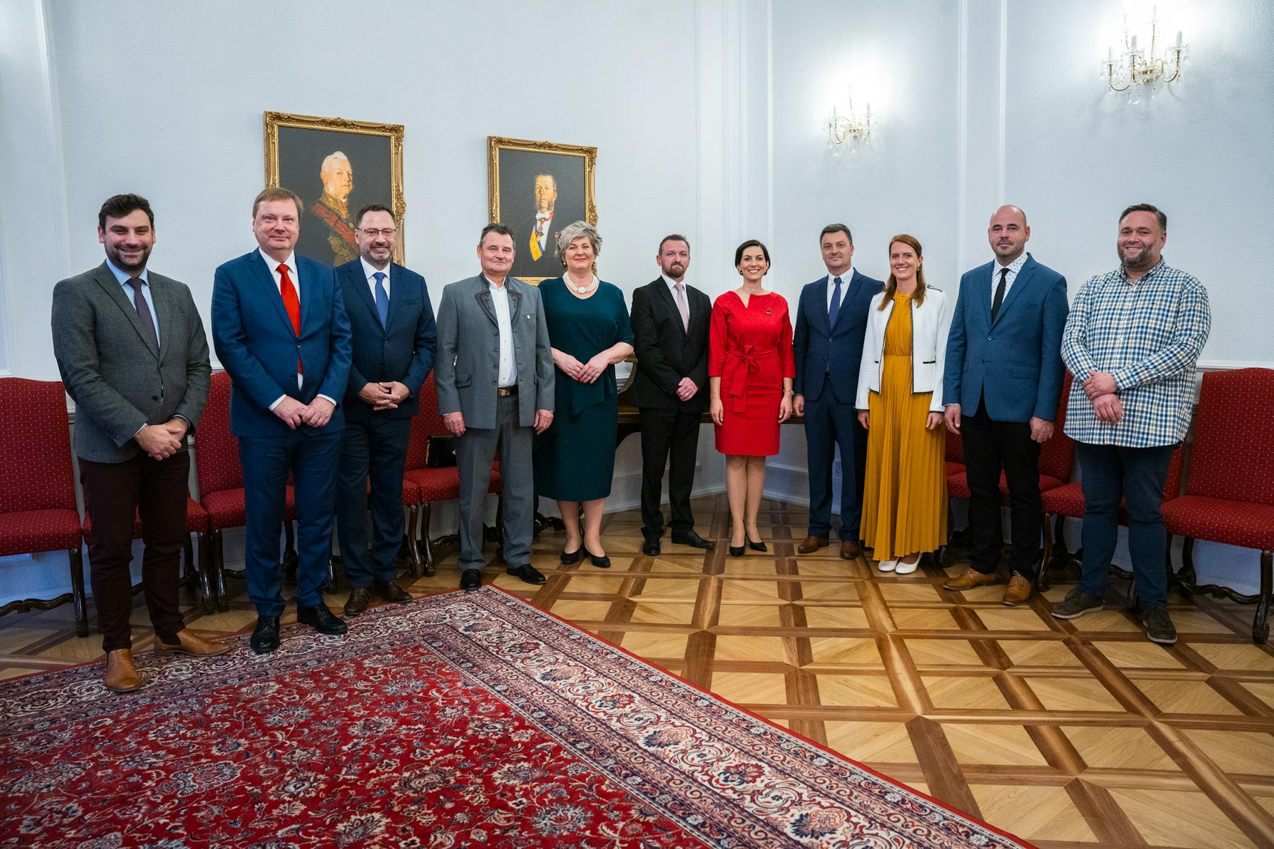 Zúčastnění při předávání ocenění Parlamentní víno 2023