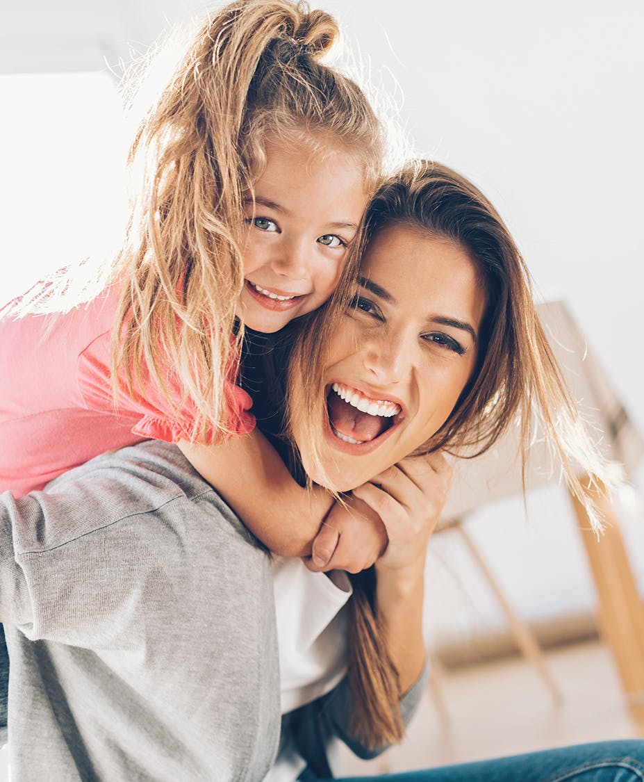 mom and her daughter