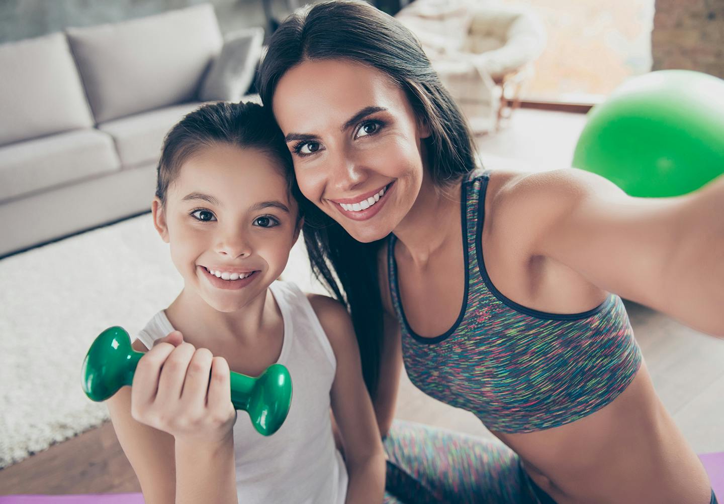 woman with her daughter