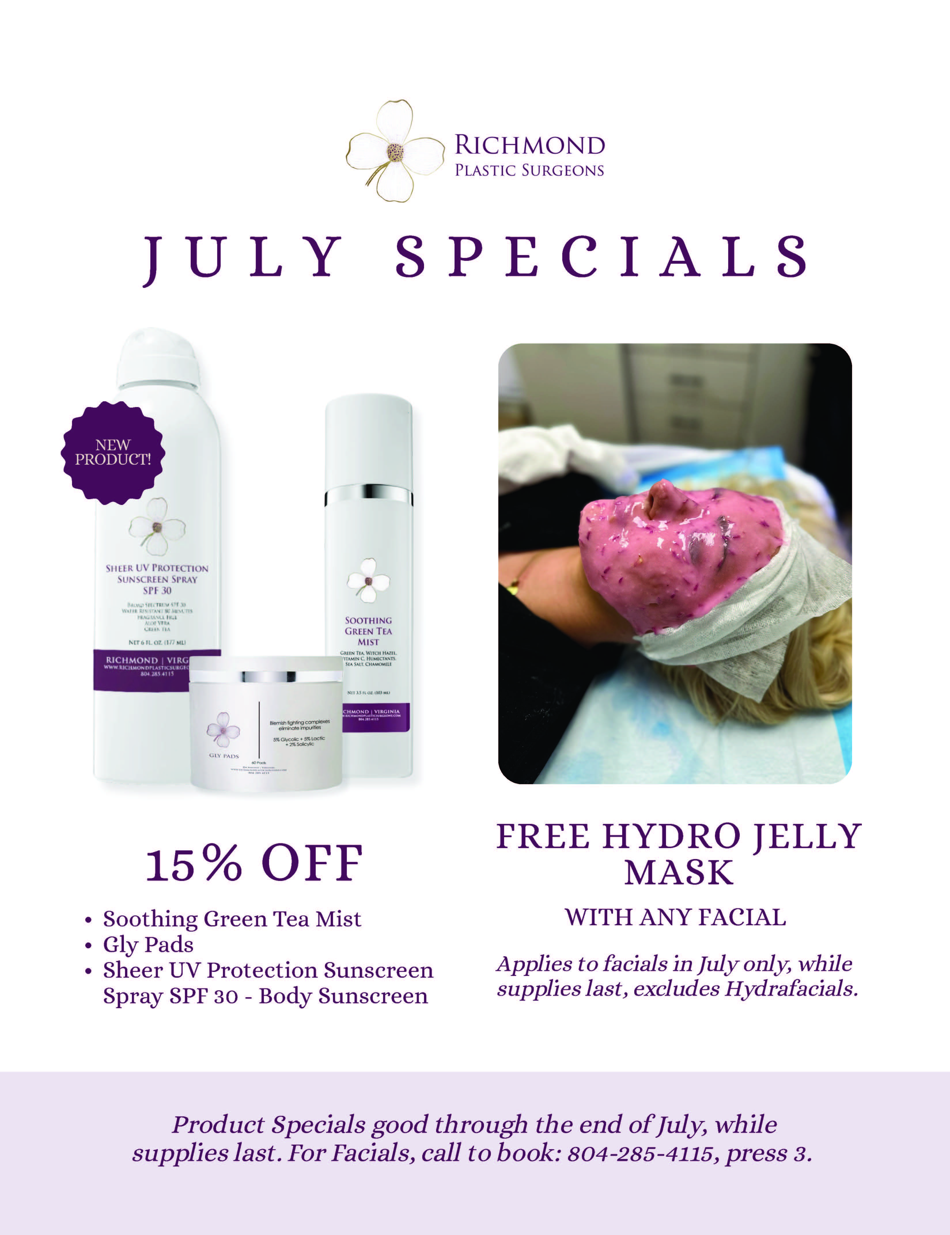 July Specials flyer
