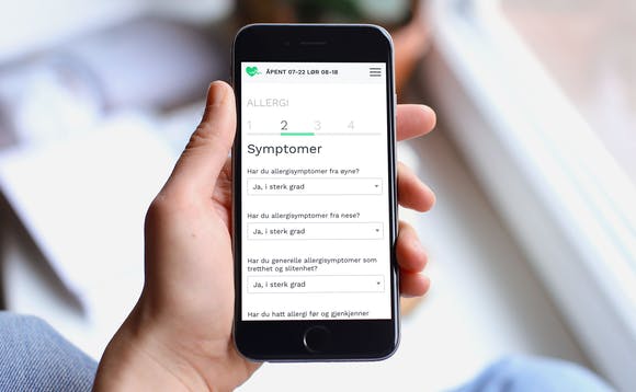 Nettlegevakt på en mobilskjerm Nettlegevakt på en mobilskjerm