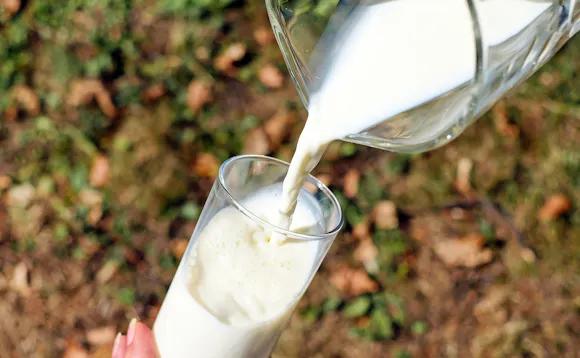 Glass med melk Glass med melk